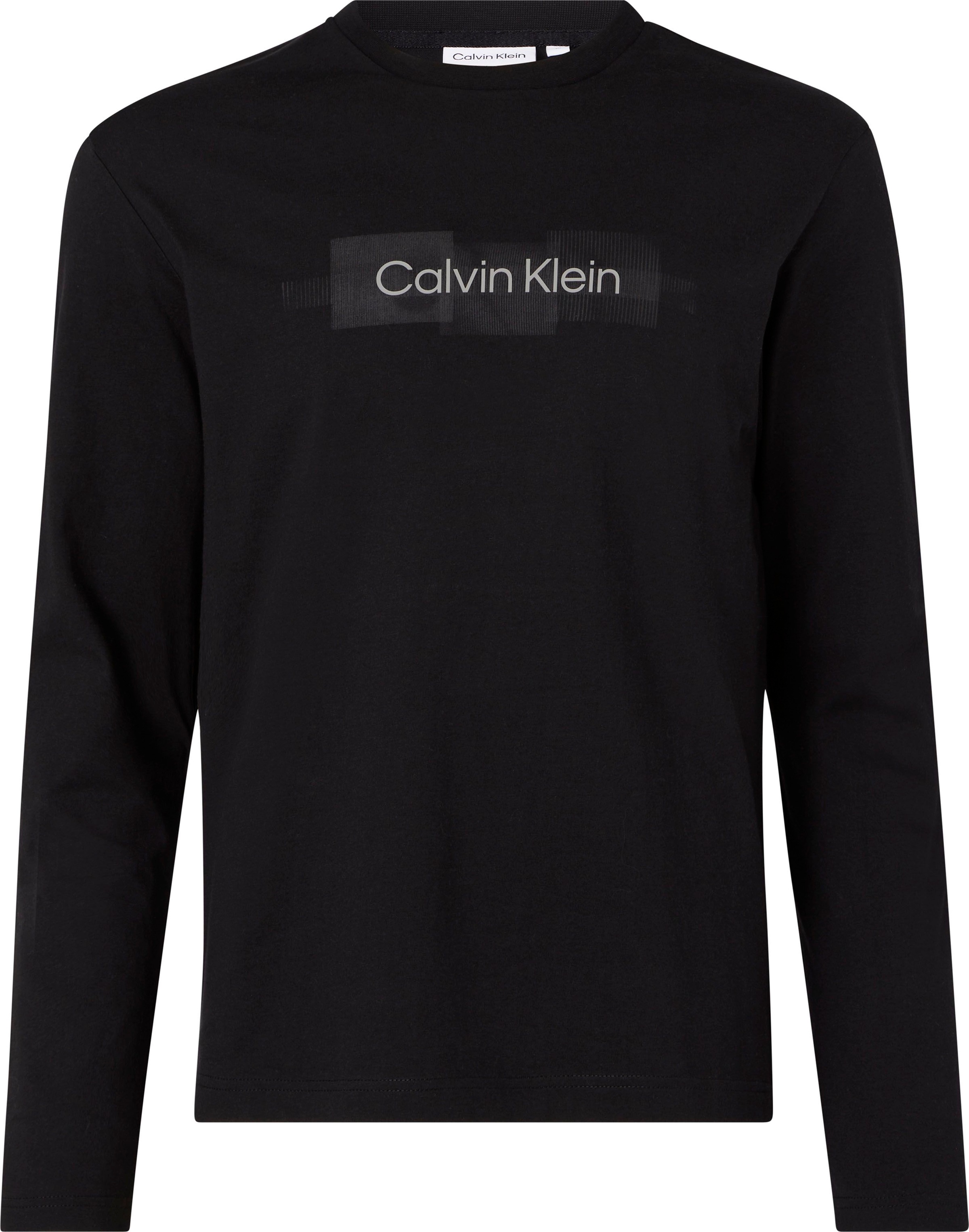 Calvin Klein Longsleeve auf bestellen LS STRIPED online T-SHIRT«, OTTO Vorderseite »BOX bei LOGO mit der Logoprint