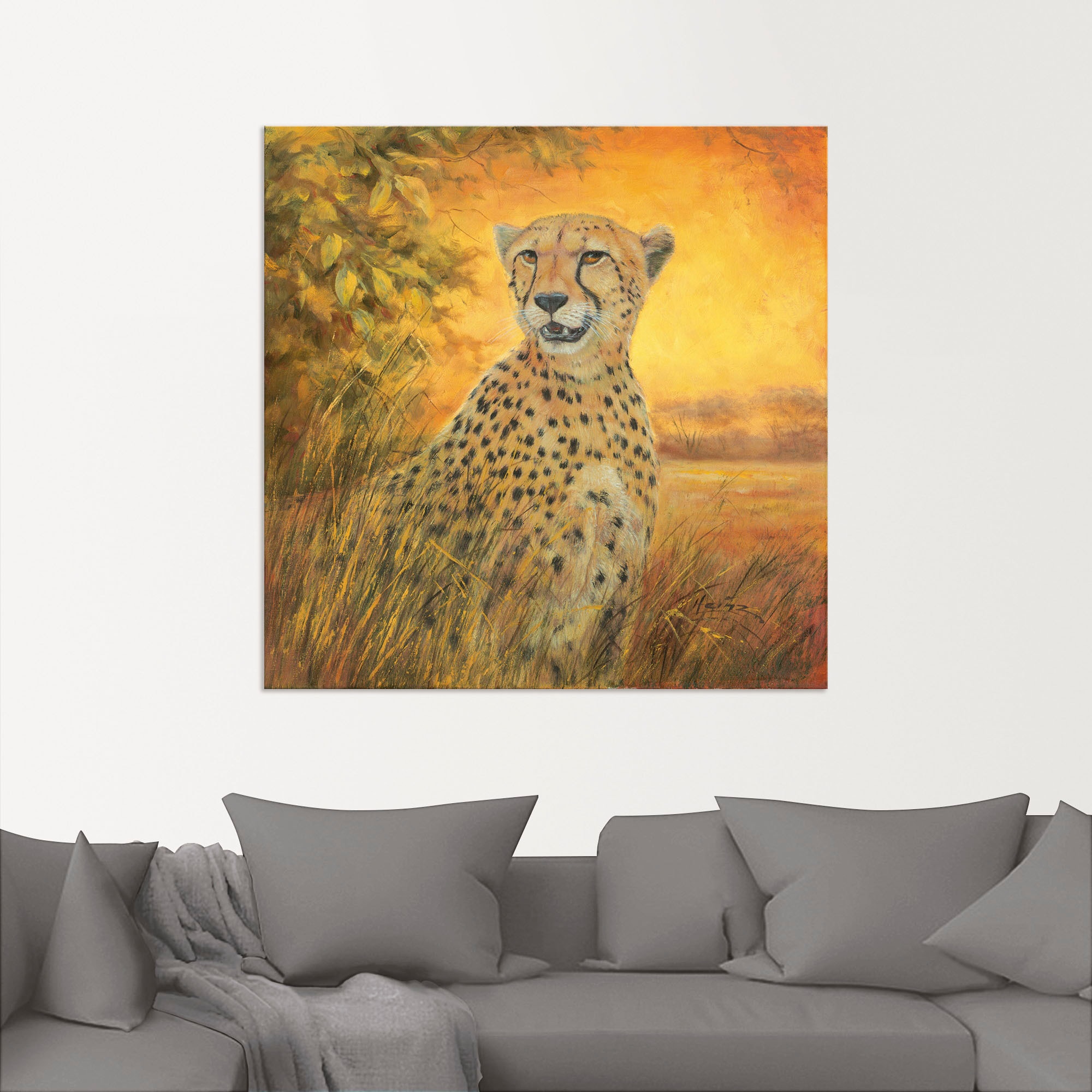 Artland Wandbild »Porträt Gepard«, Geparden Bilder, (1 St.), als Alubild, Outdoorbild, Poster in verschied. Größen