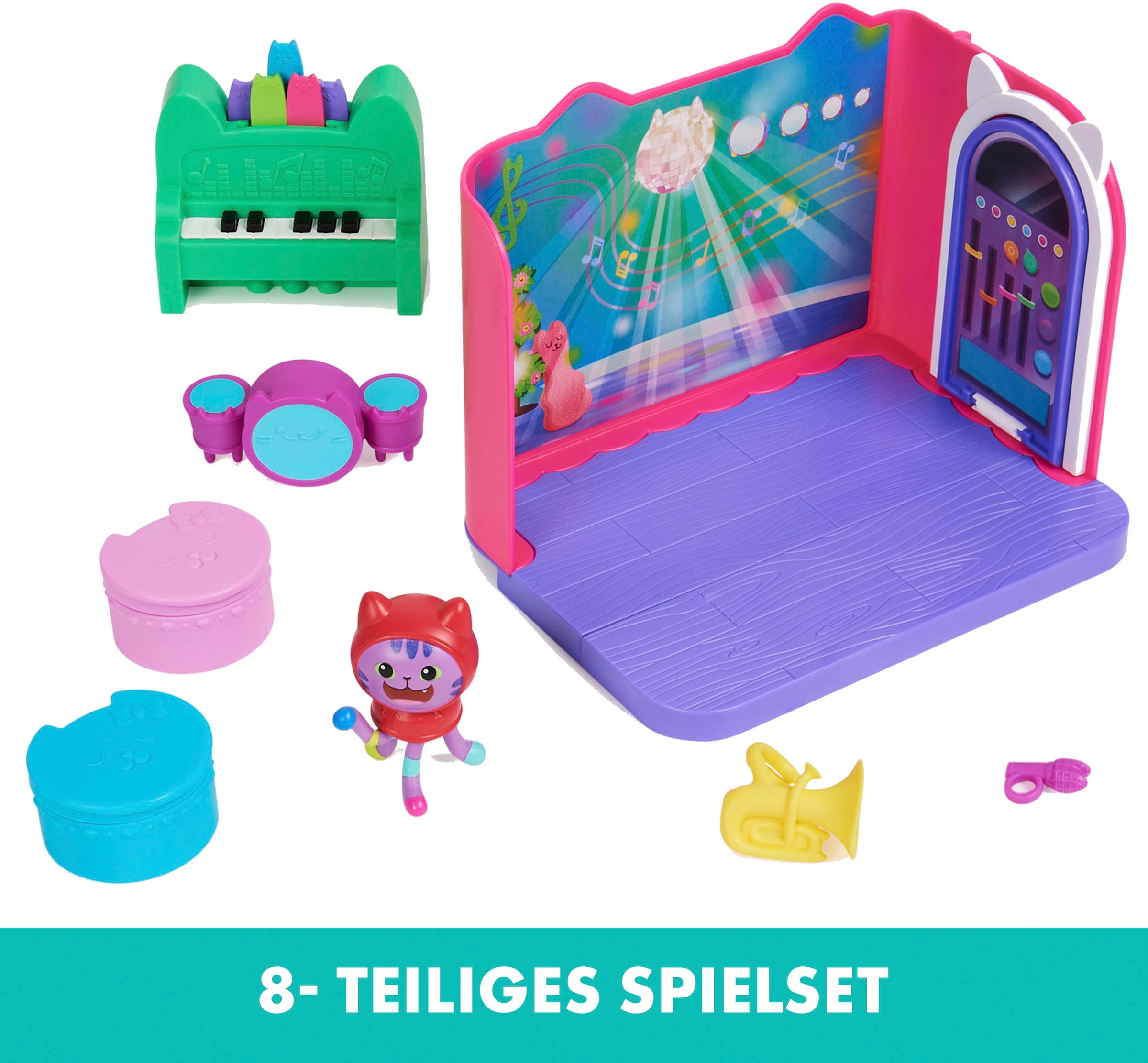 Spin Master Spielwelt »Gabby's Dollhouse – Deluxe Room – DJ Catnip's Musikzimmer«