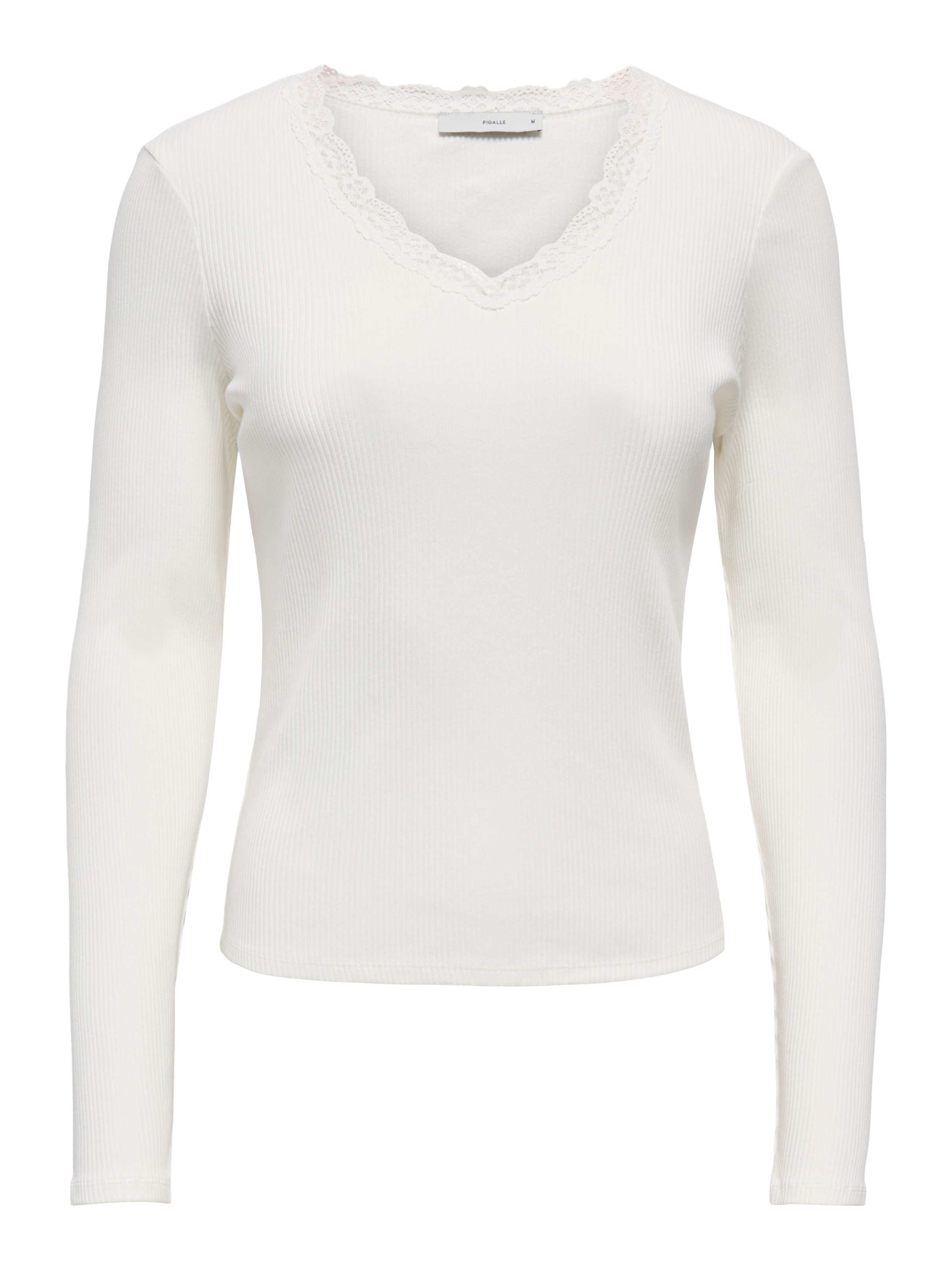 ONLY V-Shirt »ONLSARA SHARAI L/S V-NECK TOP JRS« Baumwollmischung, slim fit