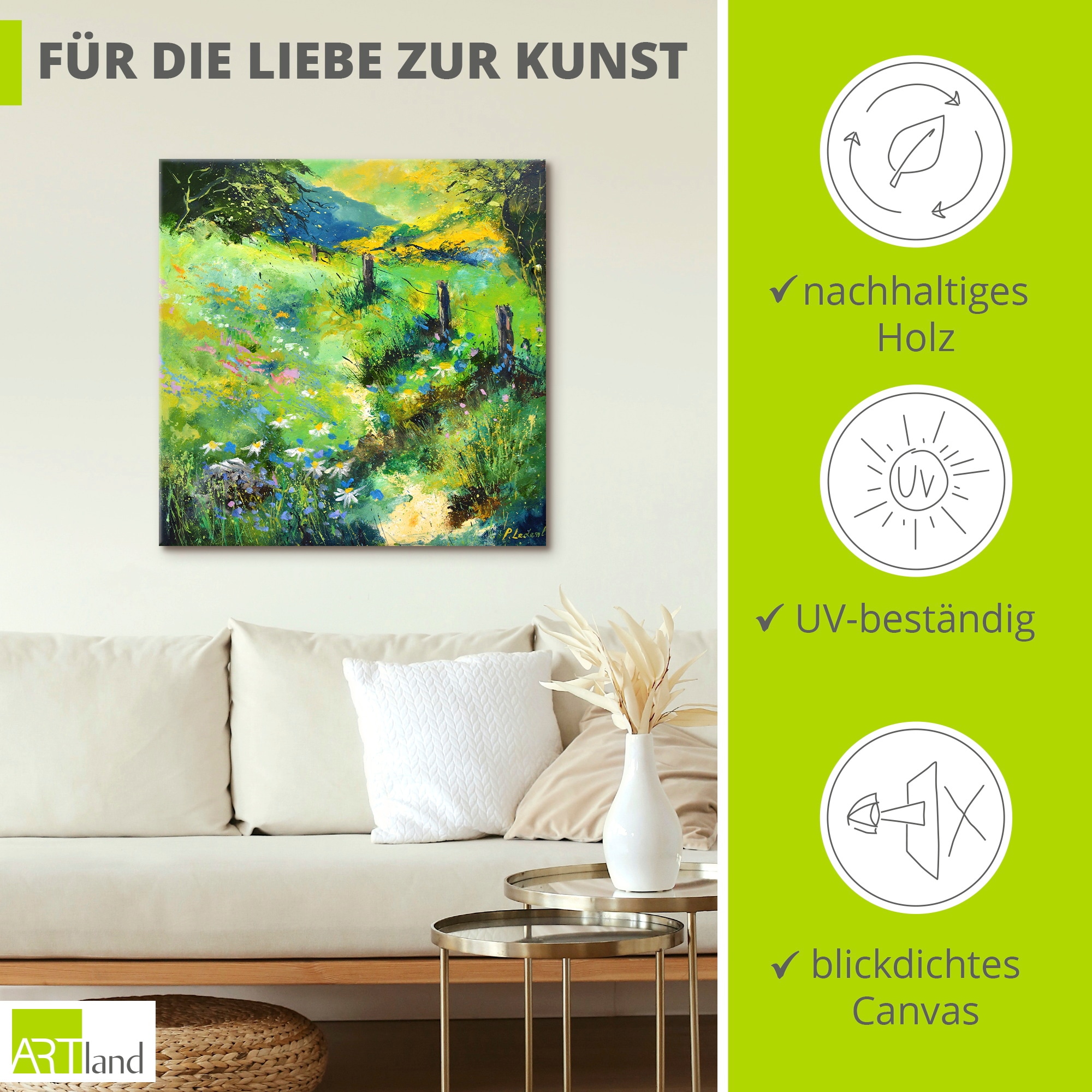 Artland »Green field« Wiesen & Baumbilder 1 Stk. tlg. als Alubild, Leinwandbild, Poster, Wandaufkleber in verschied. Größen