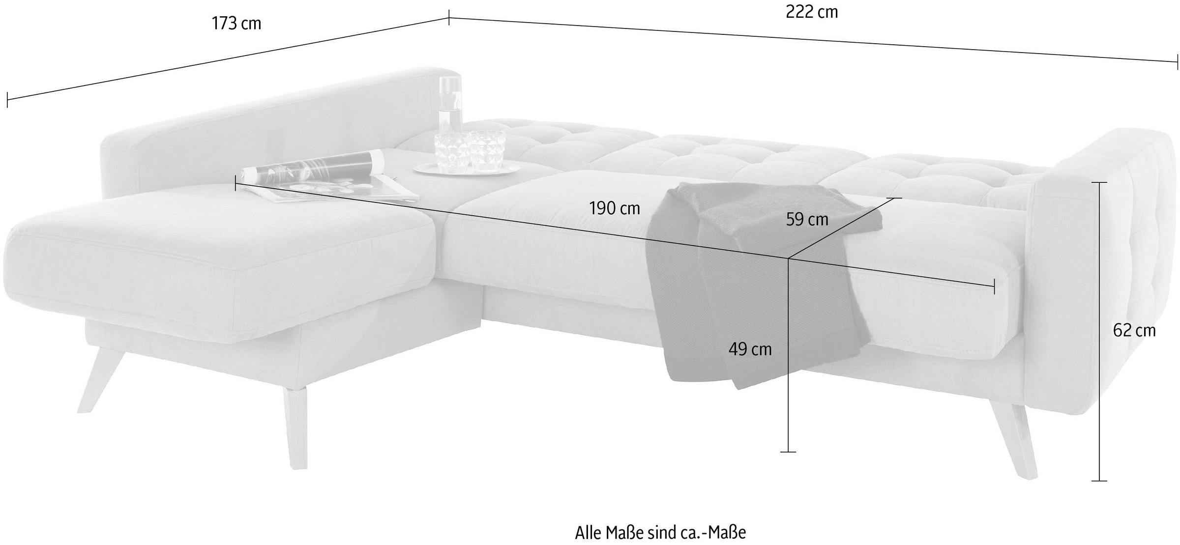 exxpo - sofa fashion Ecksofa »Nappa, L-Form«