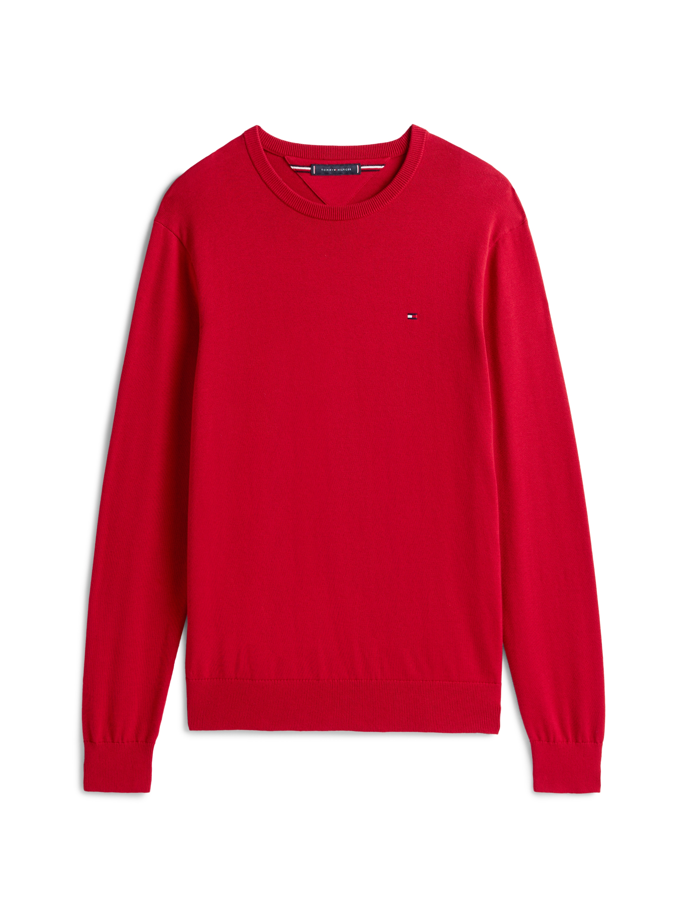 Tommy Hilfiger Rundhalspullover »ESSENTIAL COTTON« Crewneck Regular Fit Premium Mode