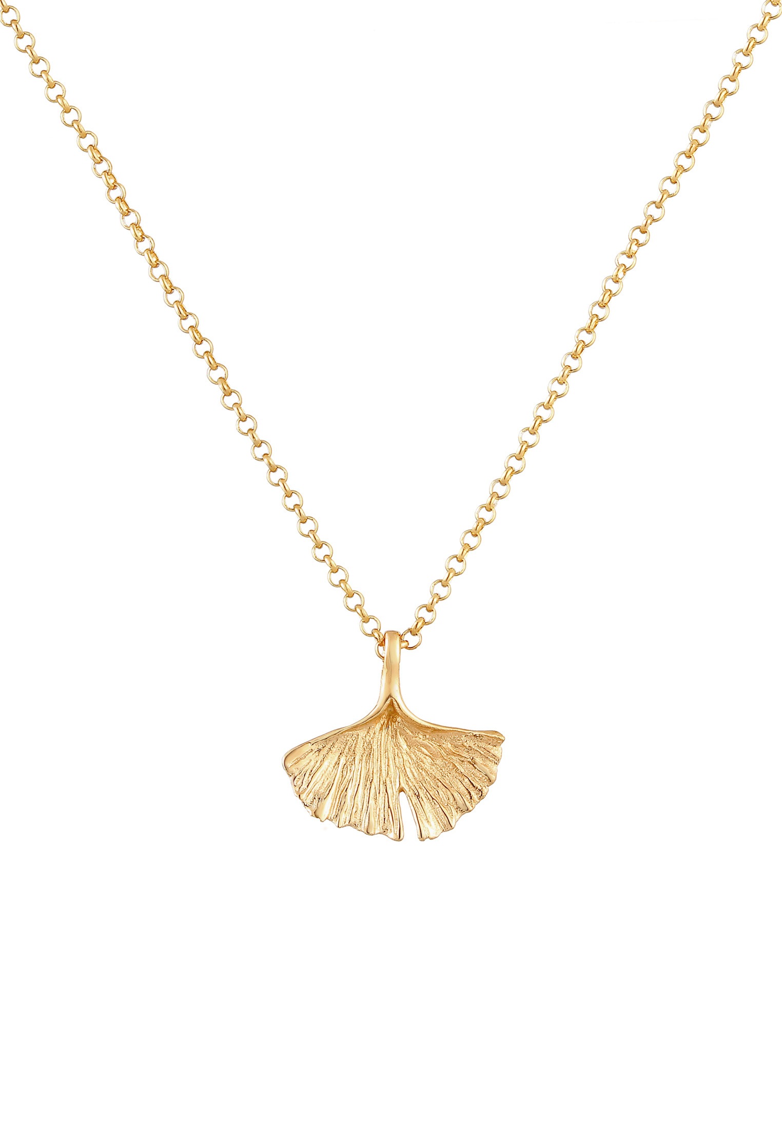 Elli Kette mit Anhänger »Halskette Ginkgo Blatt Anhänger 925 Sterling Silber«