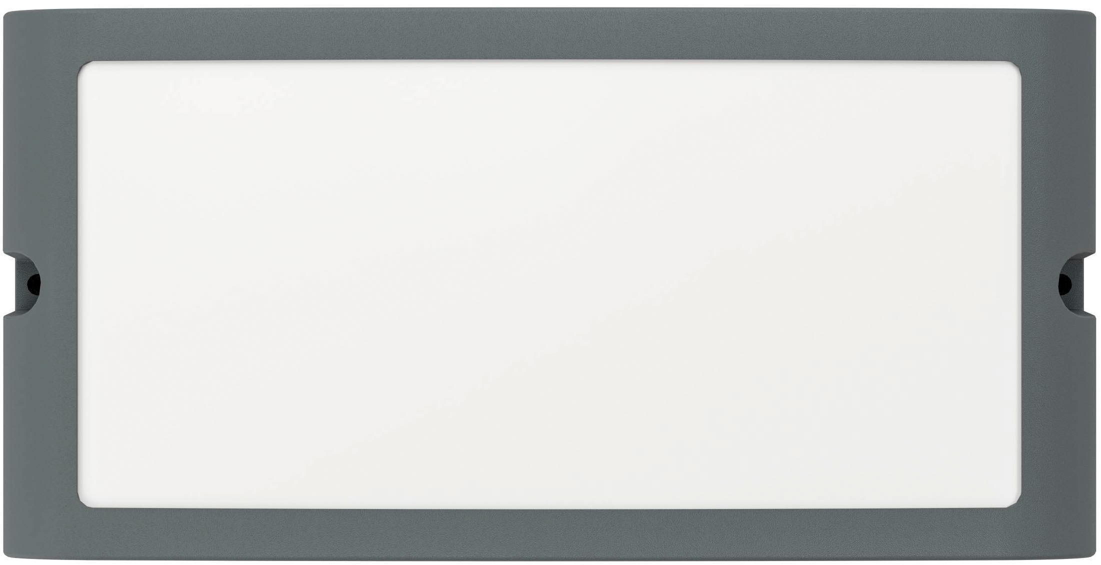 EGLO Wandleuchte »Camarda Wandlampe, rechteckige Außenleuchte, Außenwandleuchte, IP54« LED-Modul 1 Stk. Neutralweiß Wand-/Deckenleuchte - L22 x H11 x AL9 cm - anthrazit - 10,5W inkl.