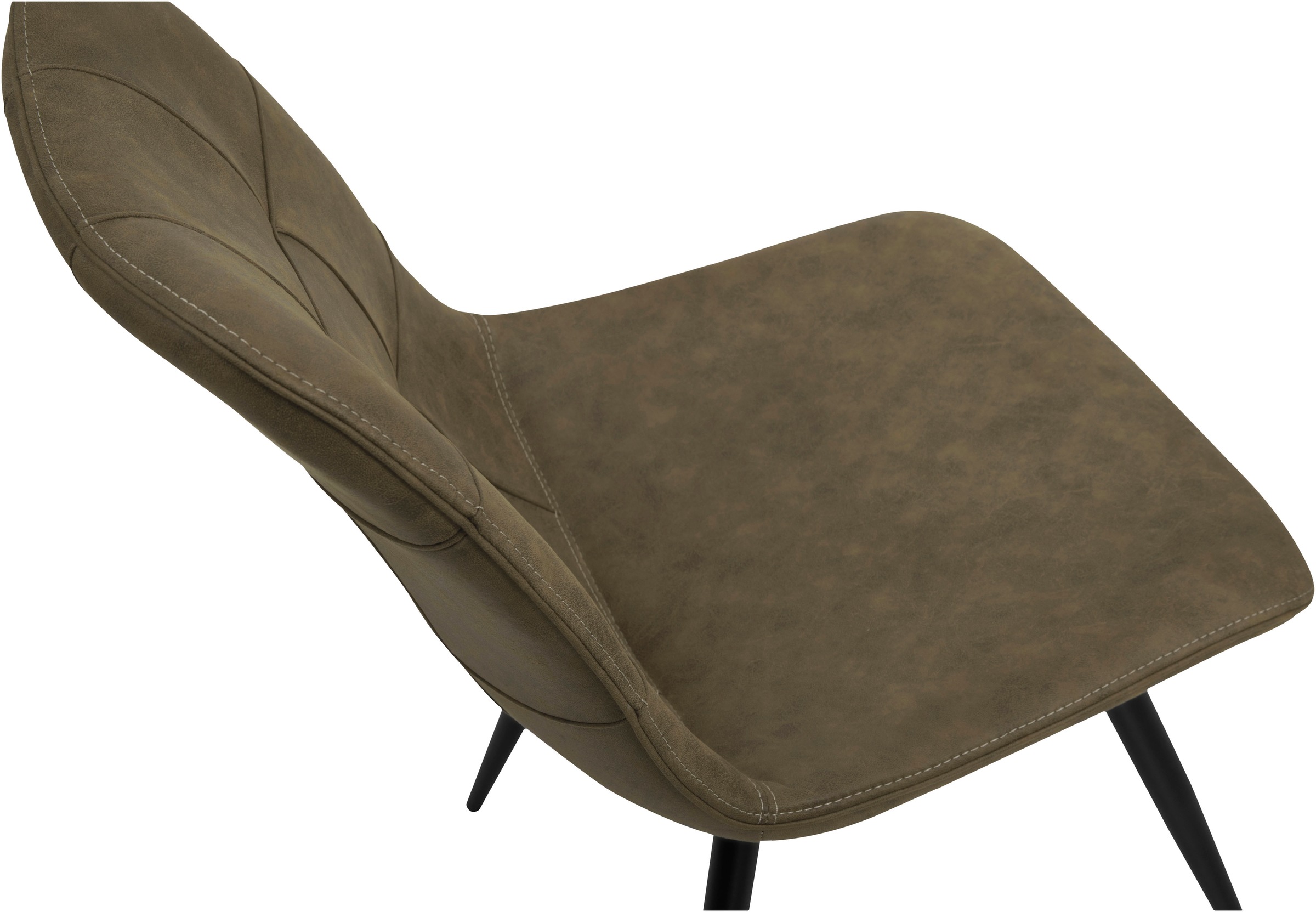 OMG Design Esszimmerstuhl »Peak«, (Set), 1 St., Stoff, moderne Sitzschale in Microfaser Lederoptik