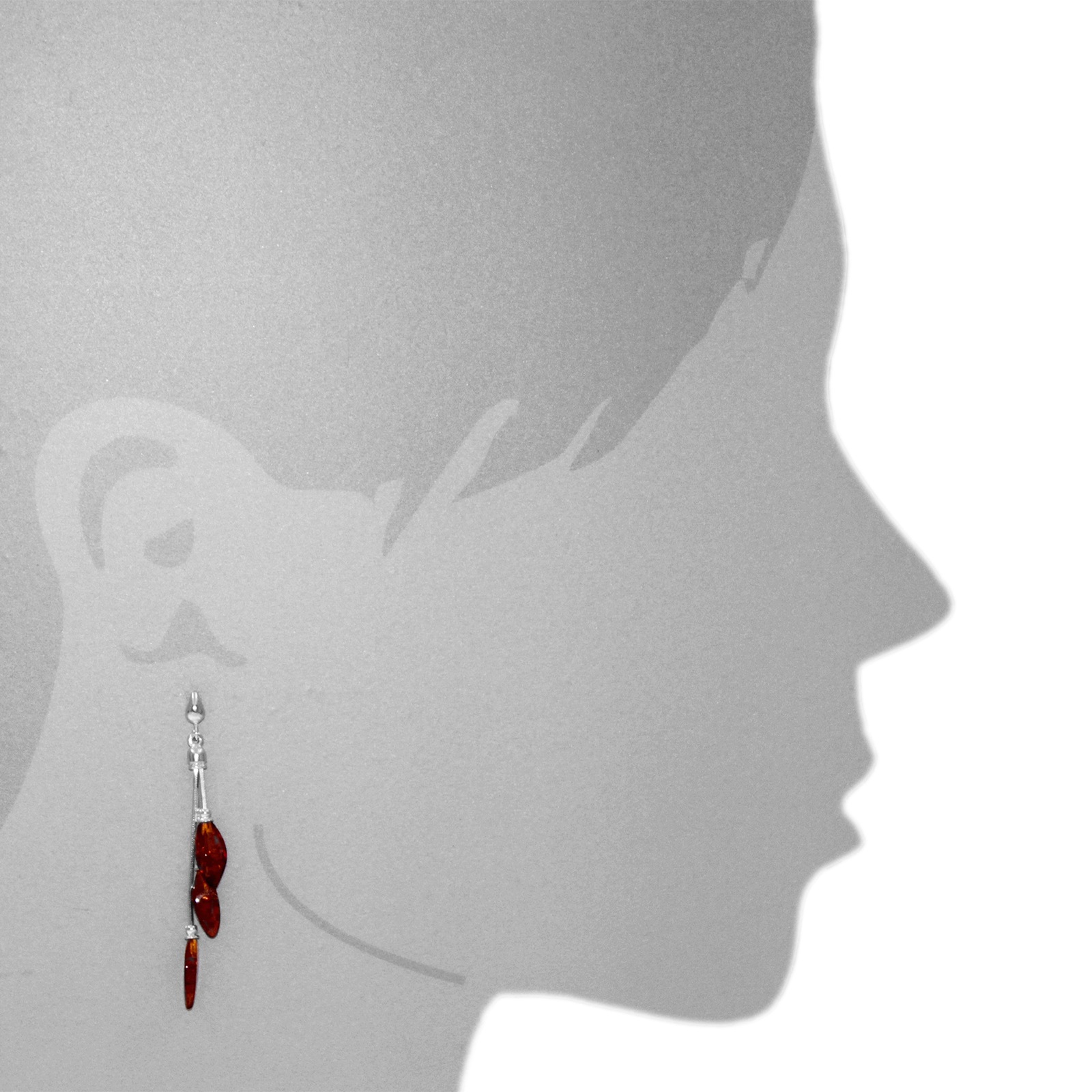 OSTSEE-SCHMUCK Paar Ohrhänger »- Jacey - Silber 925/000 - Bernstein«