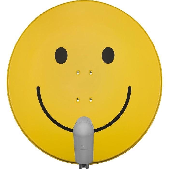 85cm Sat-Antenne »SATMAN 850 Plus mit Quattro-Switch-LNB smiley-gelb«
