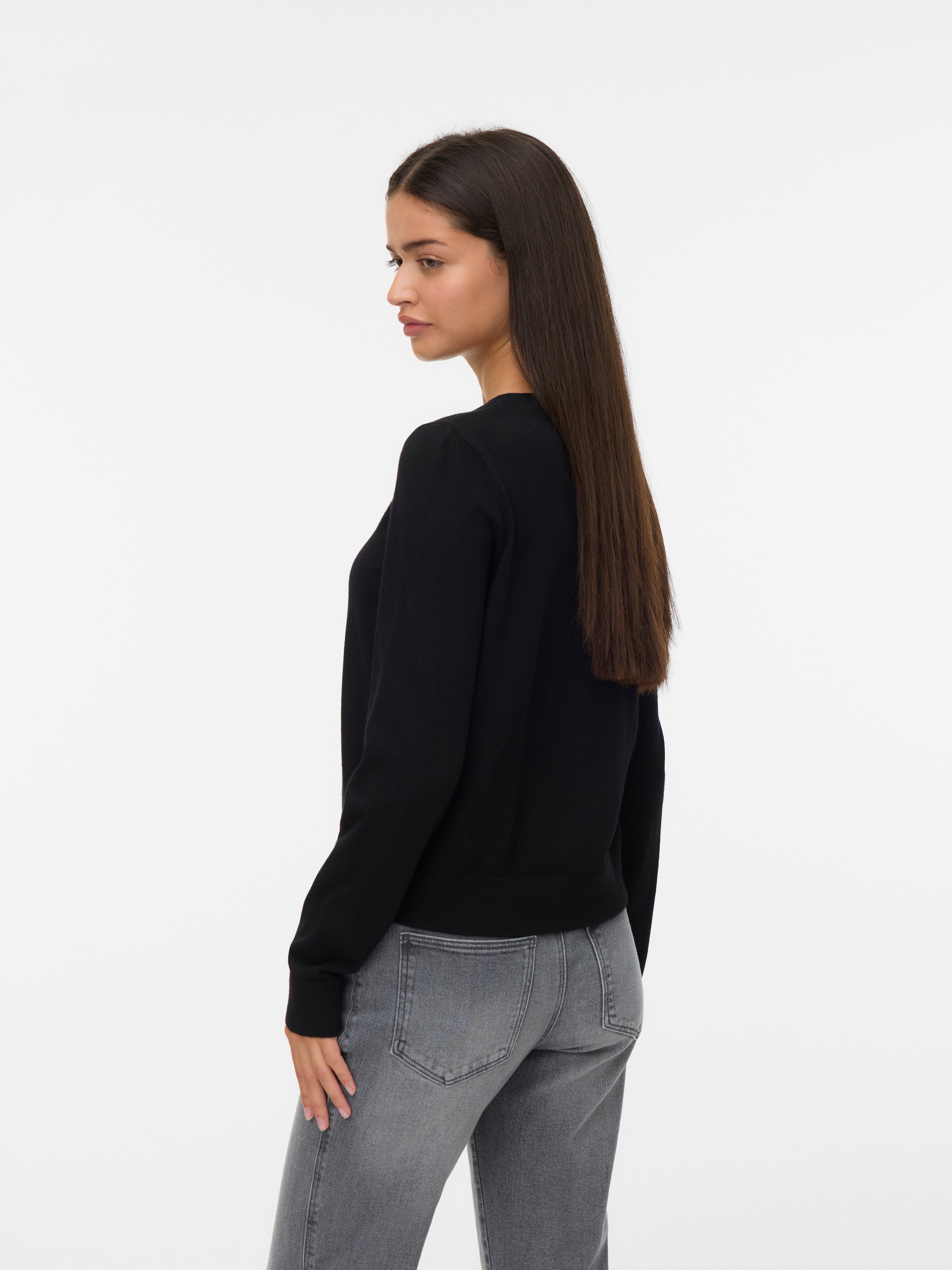 Vero Moda Strickjacke »VMSABA PLAIN LS O-NECK CARDIGAN NOOS«