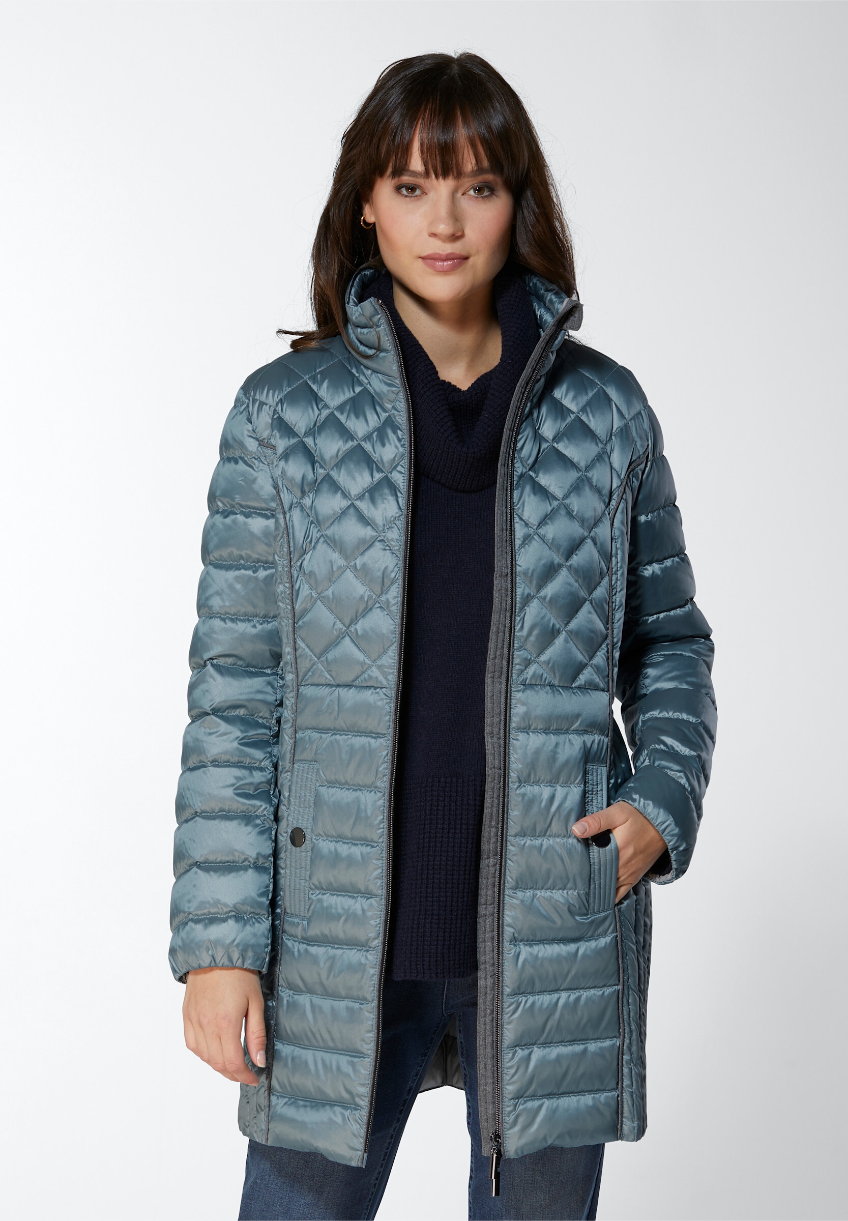 creation L Daunenjacke »Leicht-Daunen-Jacke Leichtdaunenjacke im Steppmuster-Mix« ohne Kapuze