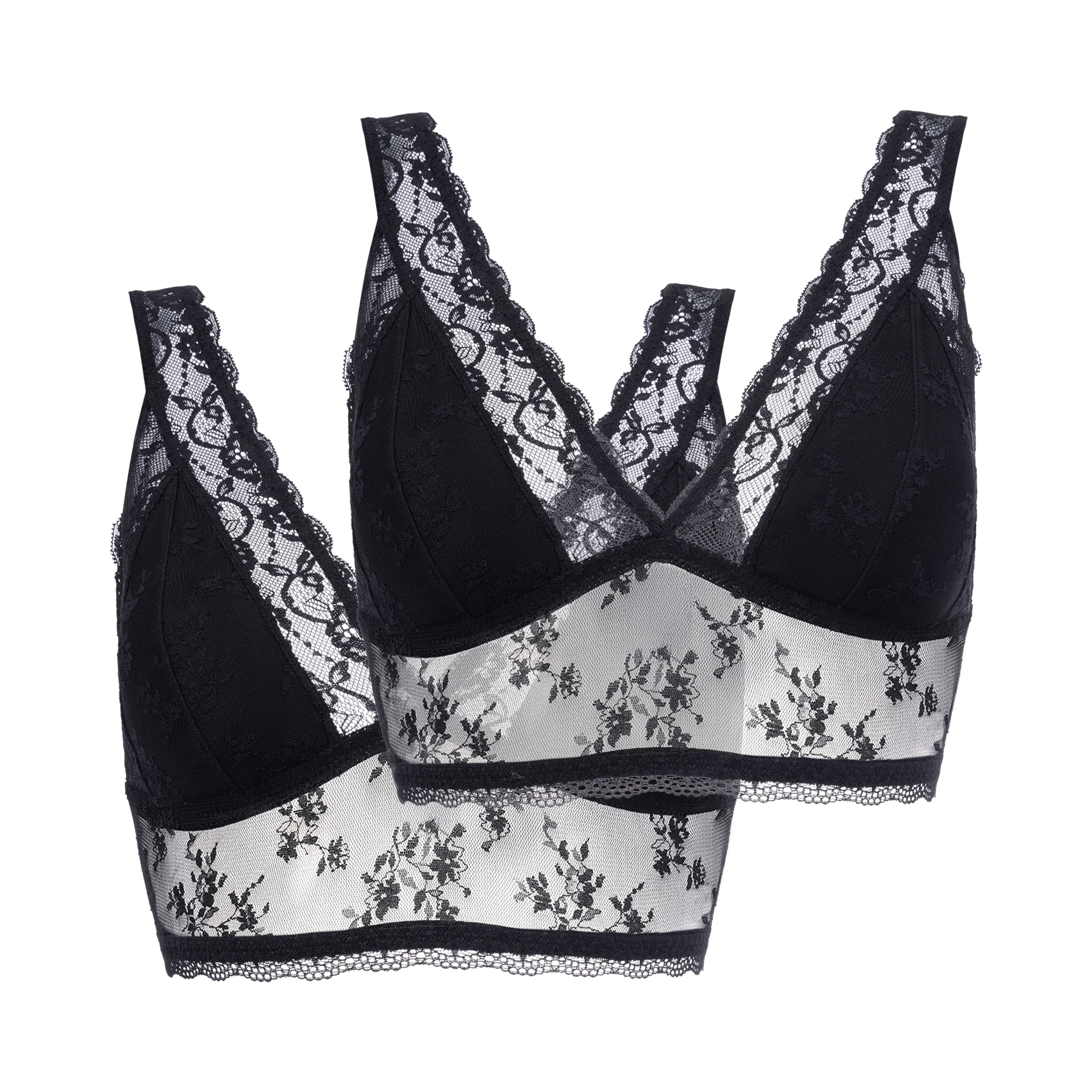 Dorina Bralette »Lana Essential Lace« 2er Pack,  mit Spitze, bequem, weich, breite Träger, leicht transparent