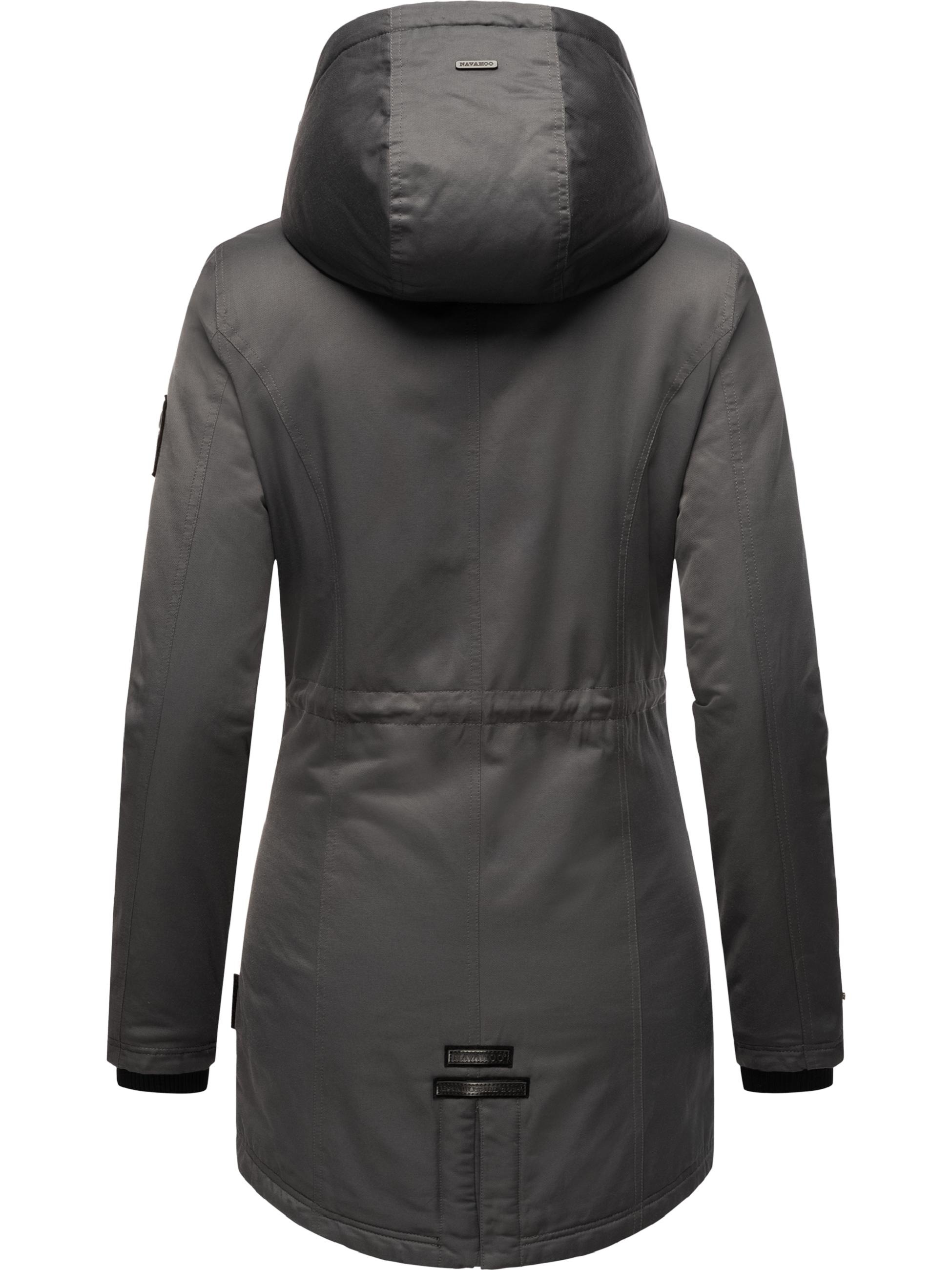Navahoo Wintermantel »Wintermantel Avrille II«, sportlicher Damen Winter Kurzmantel mit großer Kapuze