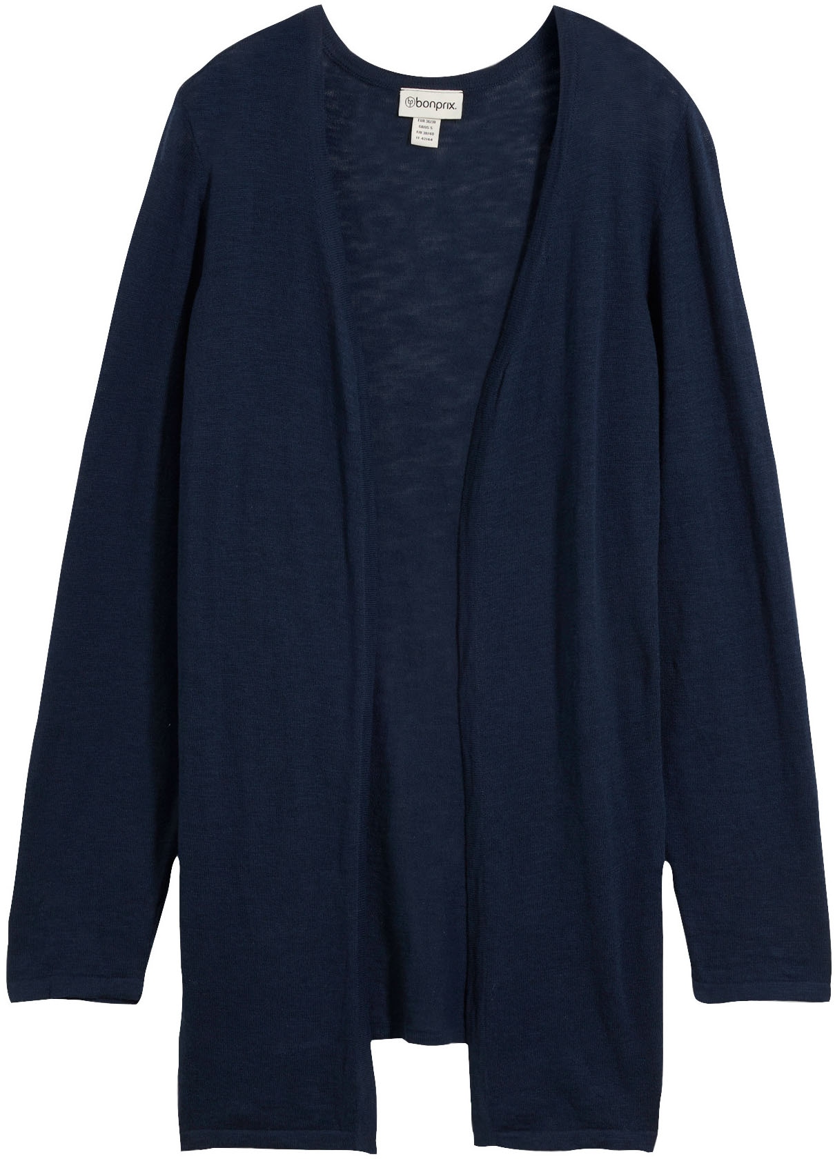 bonprix Strickjacke lockere Passform, Slub-Strick, Casual Stil, aus Baumwolle