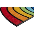 wash+dry by Kleen-Tex Fußmatte »Round Rainbow«, halbrund, Schmutzfangmatte, Motiv Regenbogen, In- und Outdoor geeignet, waschbar