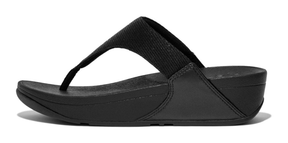 Fitflop Zehentrenner »LULU SHIMMERLUX TOE-POST SANDALS«, Keilabsatz, Sommerschuh, Schlappen in...