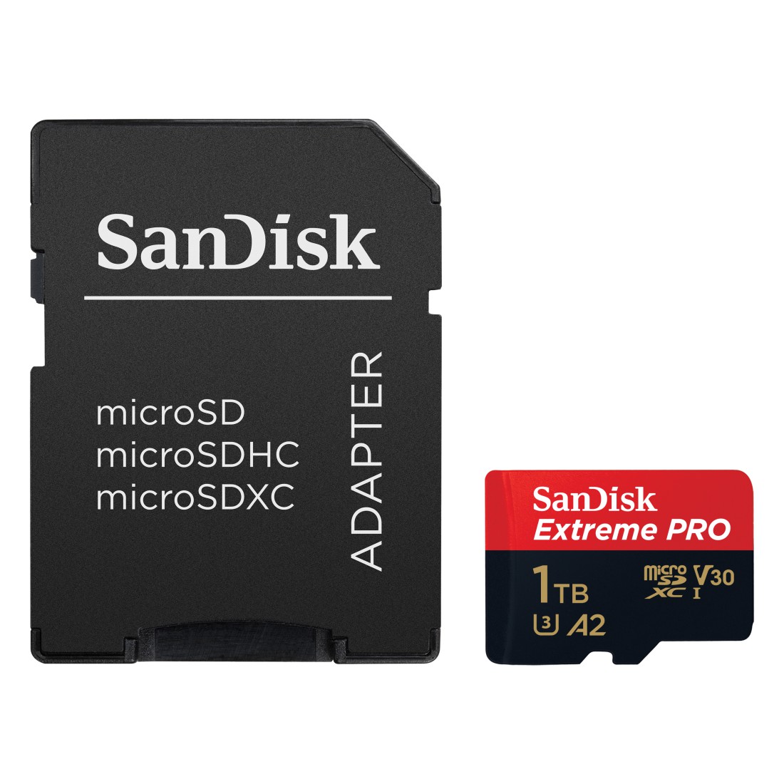 Sandisk Speicherkarte »microSDXC Extreme PRO« (1000 GB Video Speed Class 30 (V30) 200 MB/s Lesegeschwindigkeit) in rot, Größe 1000 GB