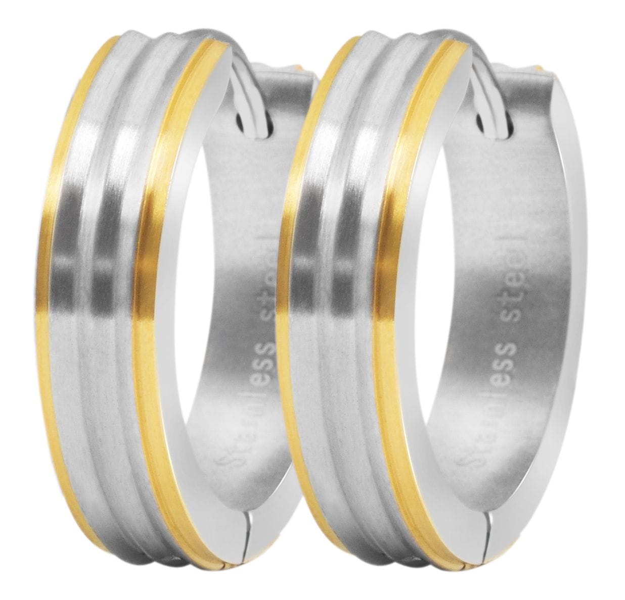 Adelia´s Paar Creolen »Damen Ohrringe ¿ Klappcreole aus Edelstahl«