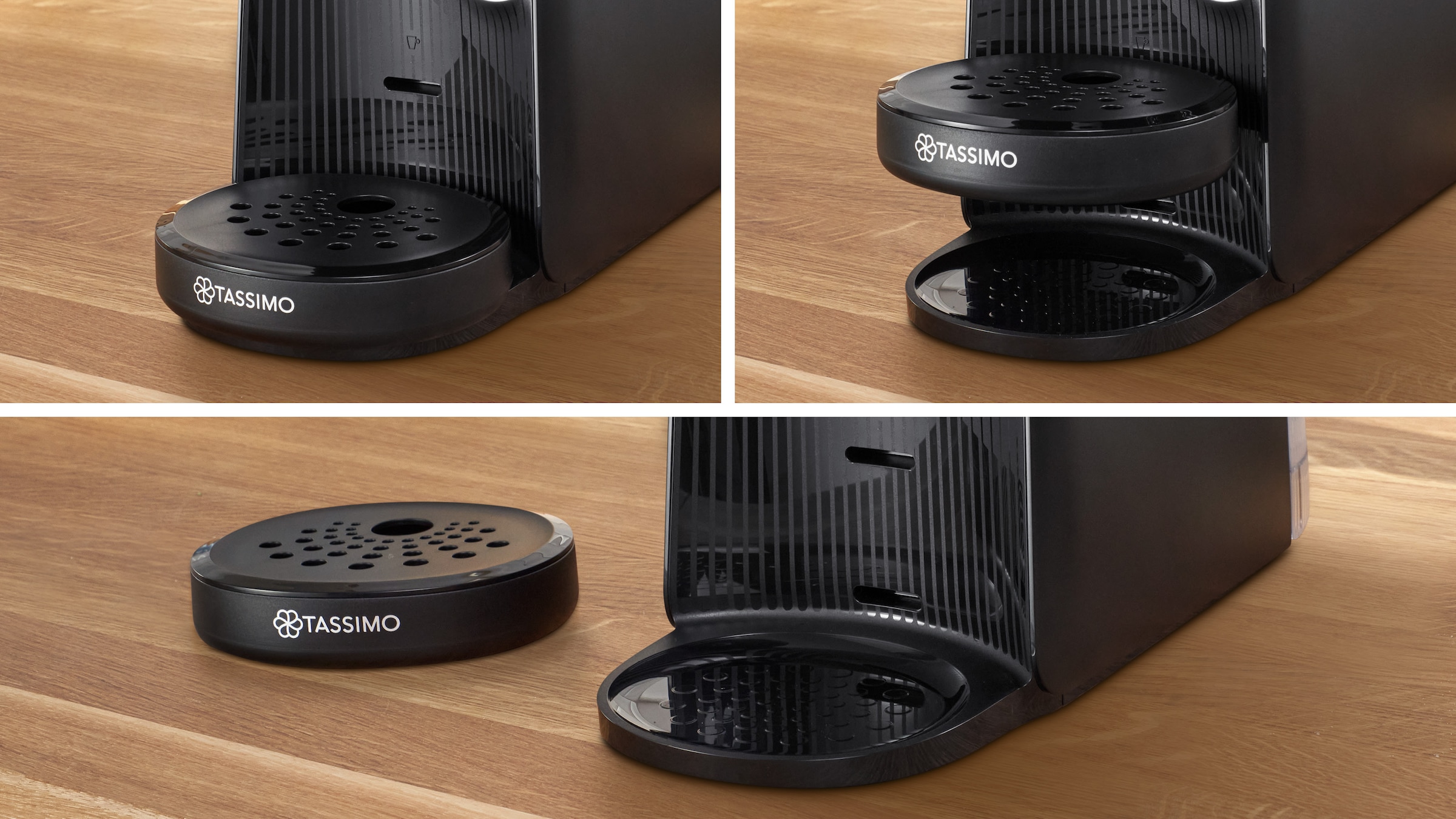 TASSIMO Kapselmaschine »finesse friendly TAS162E, intensiverer Kaffee auf Kopfdruck« aus Recyclingmaterial, mehr Intensität per Knopfdruck, schwarz