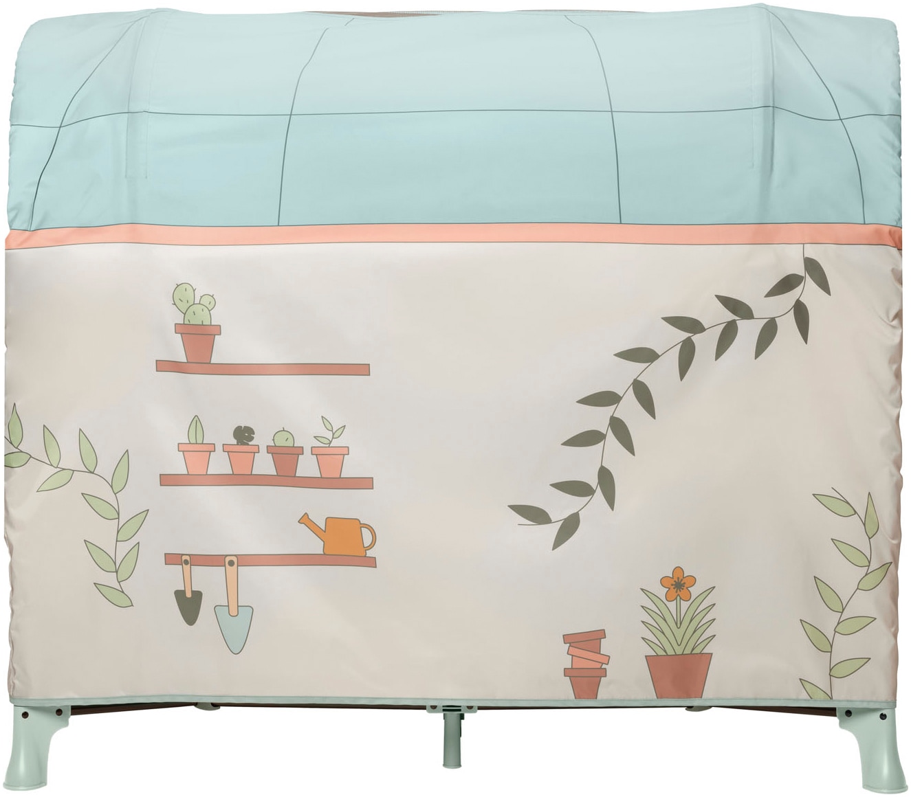 Hauck Bettzelt »Travel Bed Cover, Plants«, Ergänzung für hauck Reisebetten (120 x 60 cm)