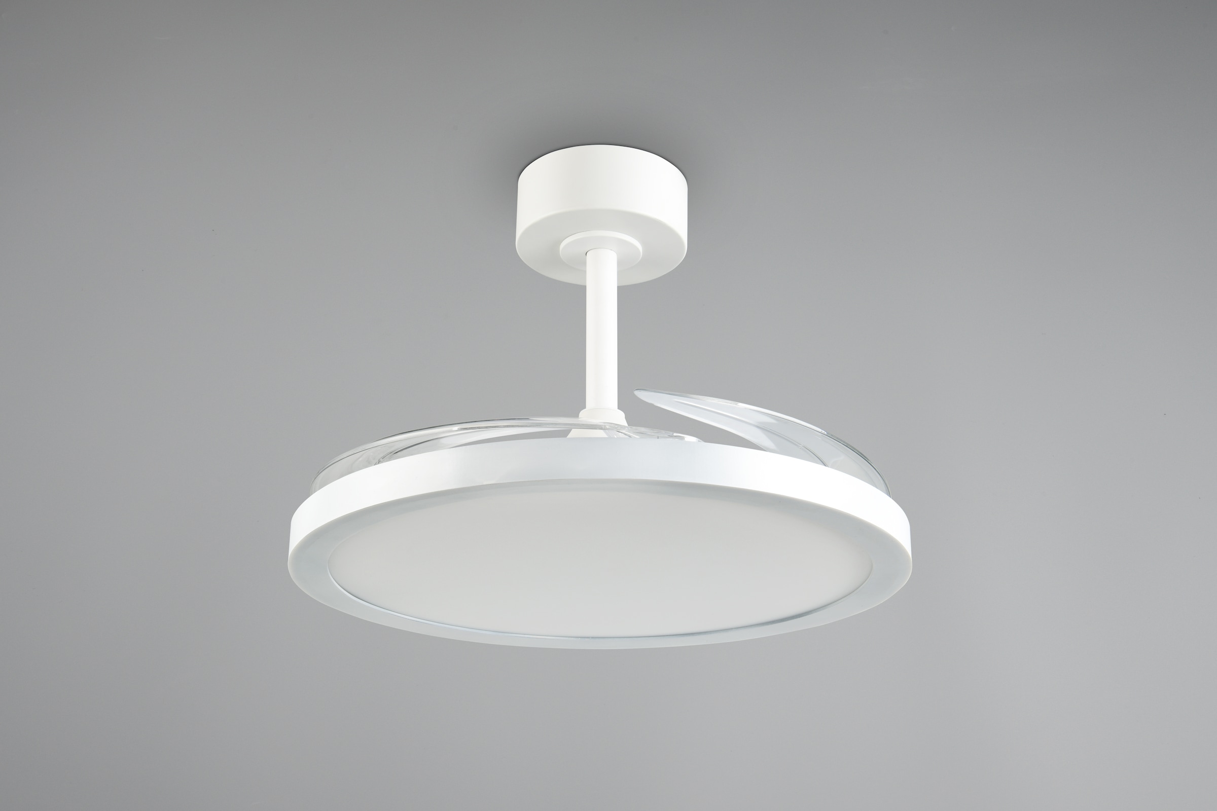REALITY Leuchten LED Deckenleuchte »KASFJORD  mit Ventilator, Deckenventilator mit Licht inklFernbedienung« LED-Board 1 Stk. warmweiß - kaltweiß 6 Geschwindigkeiten Timer Vor- & Rücklauf LED dimmbar CCT Nachtlicht