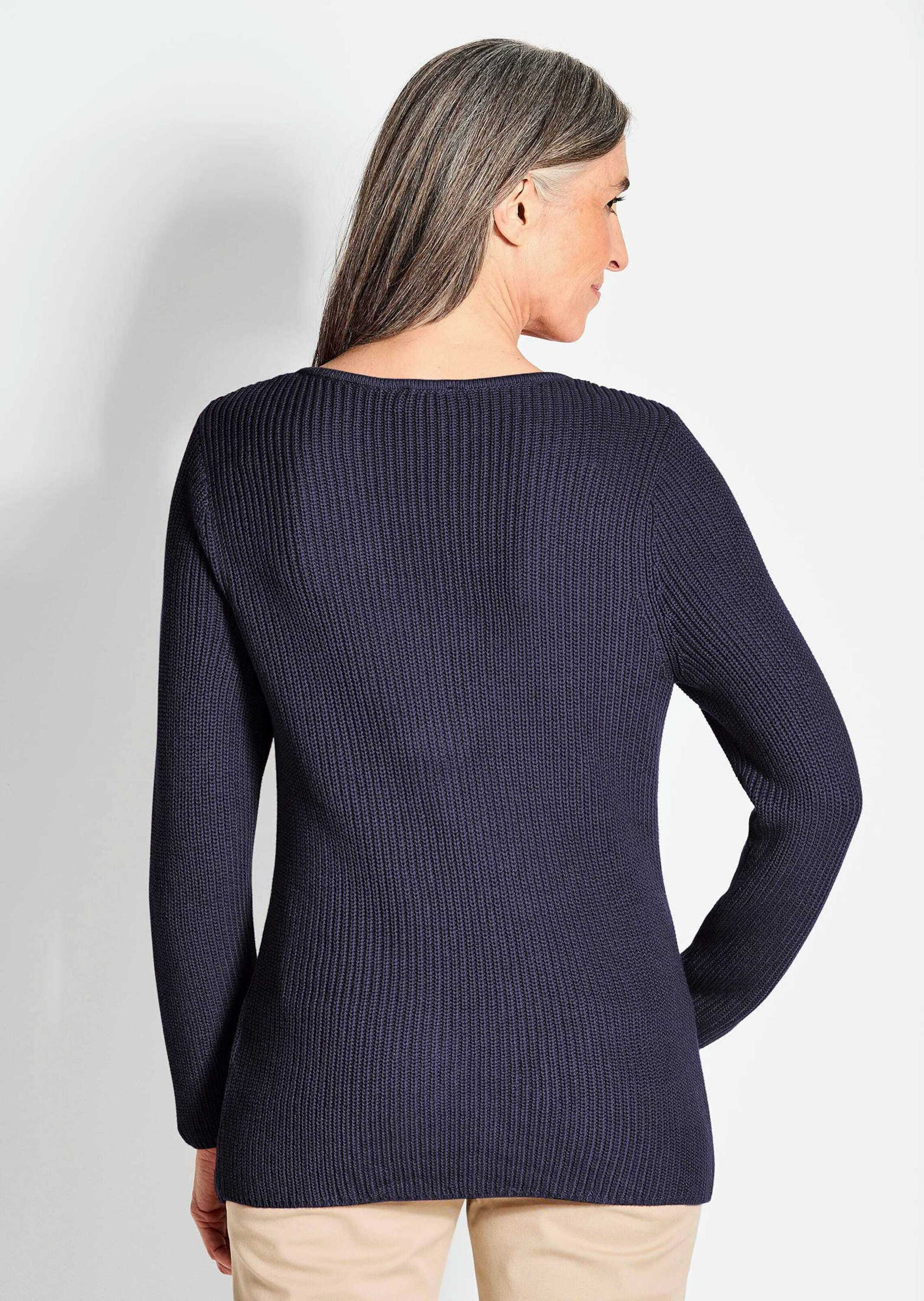 GOLDNER Strickpullover »Kurzgröße Figurschmeichelnder Pullover aus reiner Baumwolle«