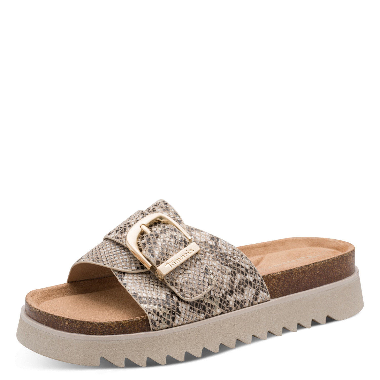 Tamaris Pantolette  Sommerschuh, Plateauschuh mit modischer Schnalle,