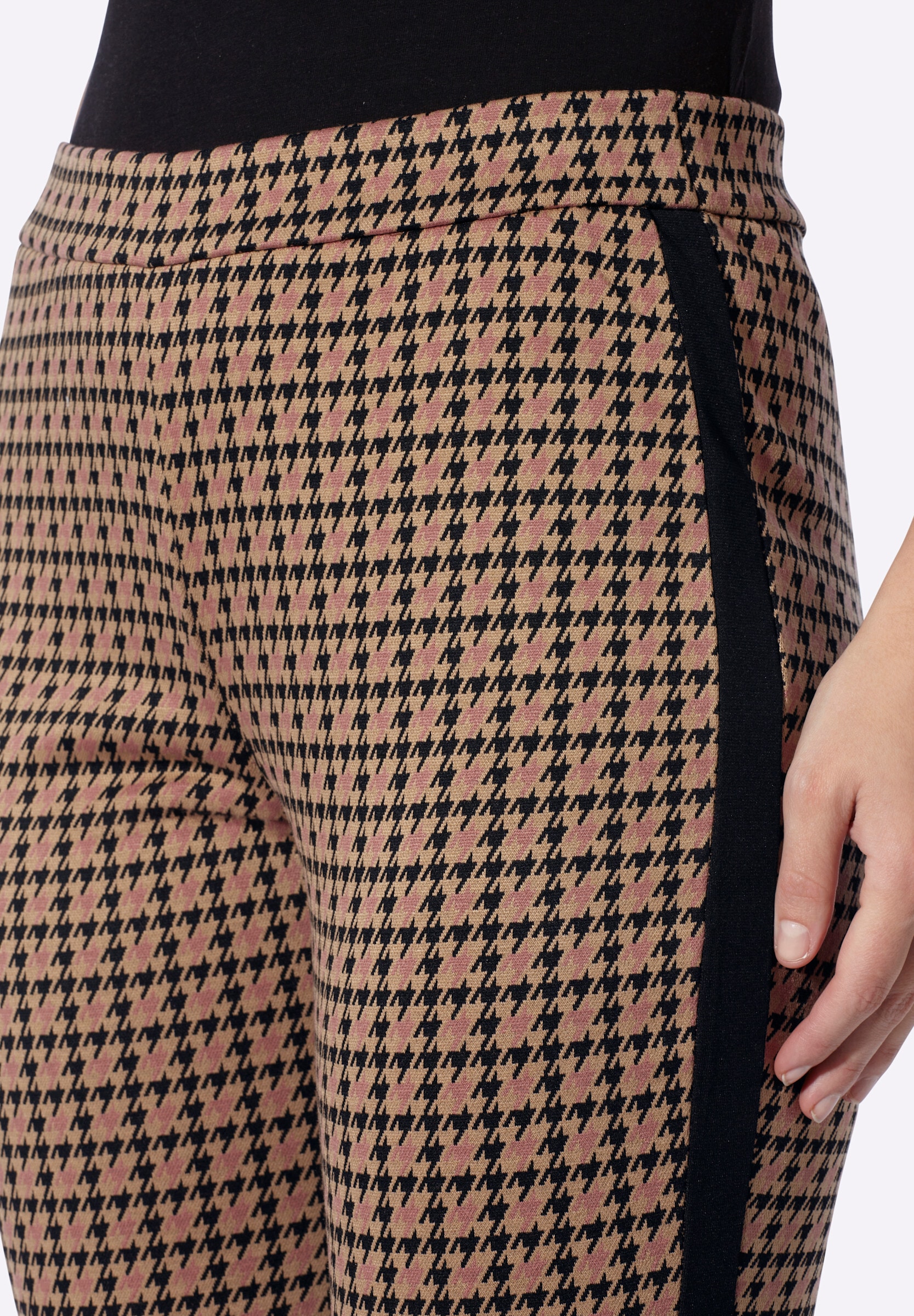 heine Schlupfhose »Jacquard-Hose Schlupfhose mit Kontraststreifen«