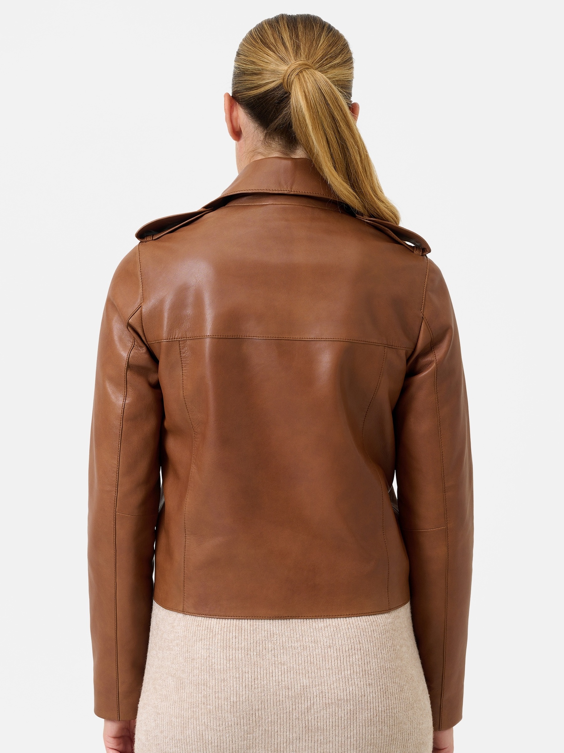 RICANO Bikerjacke »Lederjacke Juana« ohne Kapuze Handgefertigt aus echtem Leder