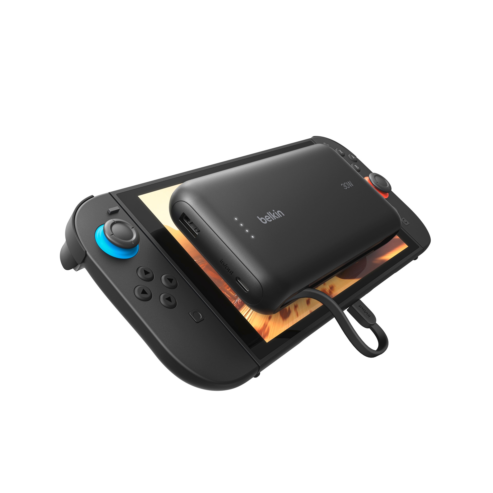 Belkin Powerbank »Gaming 20K 20.000 mAh für Nintendo Switch 2« Belkin Gaming Powerbank 20.000 mAh mit USB-C Kabel 30 W, blk