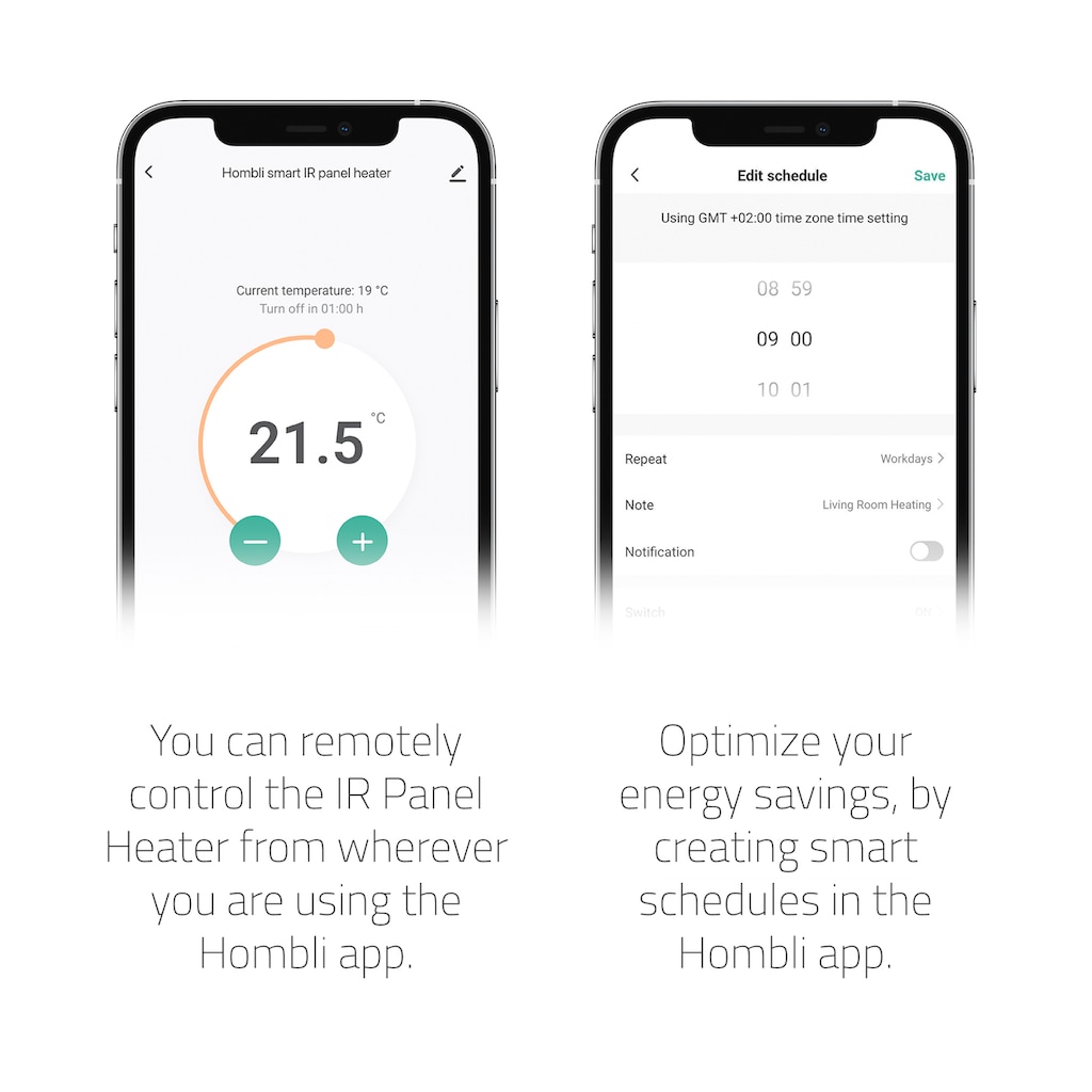 Hombli Smart-Home-Zubehör »smartes Infrarot Glas Heizpanel 400W«