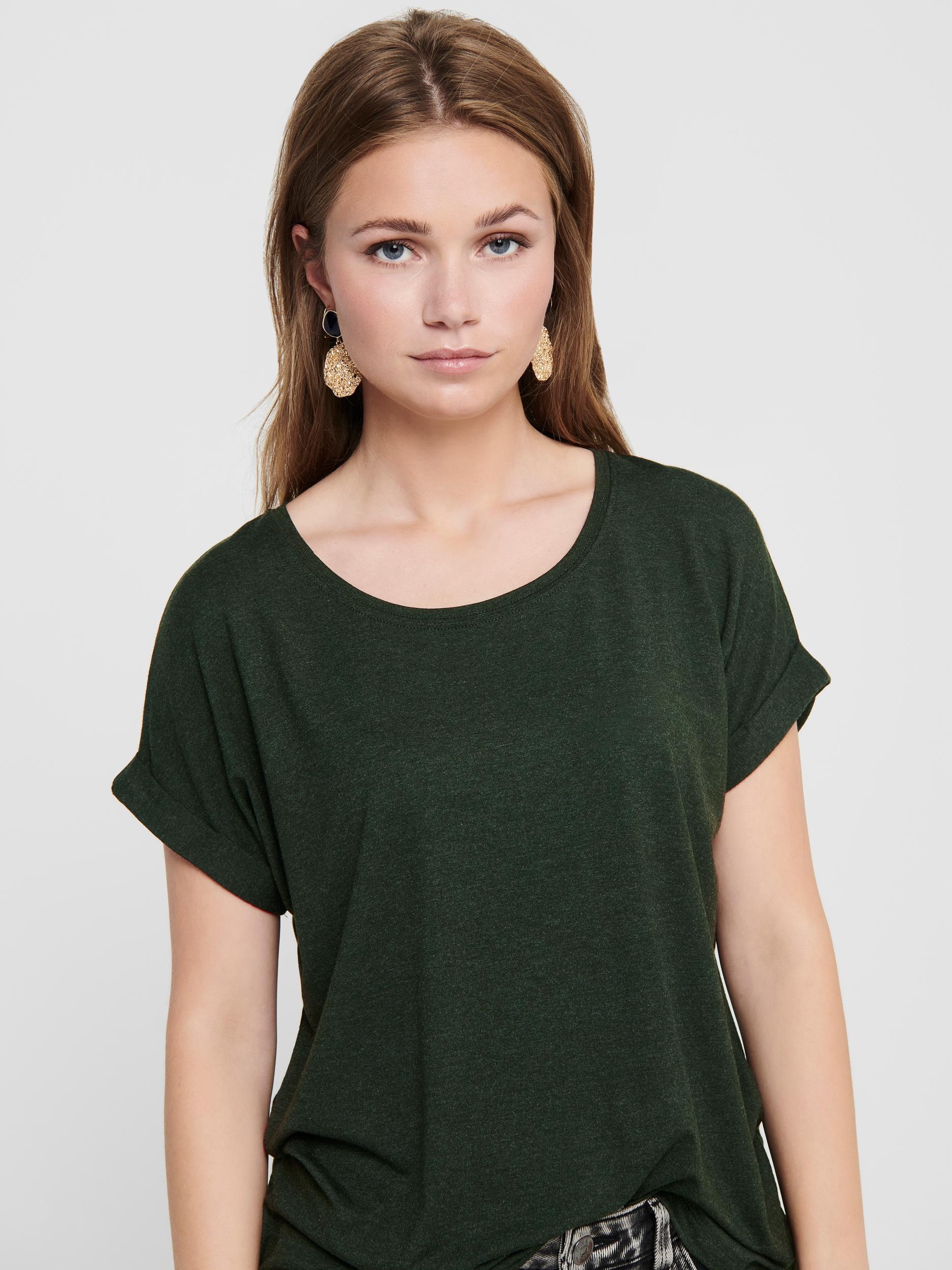 ONLY T-Shirt »ONLMOSTER S/S O-NECK TOP NOOS JRS«, mit Aufschlag am Arm