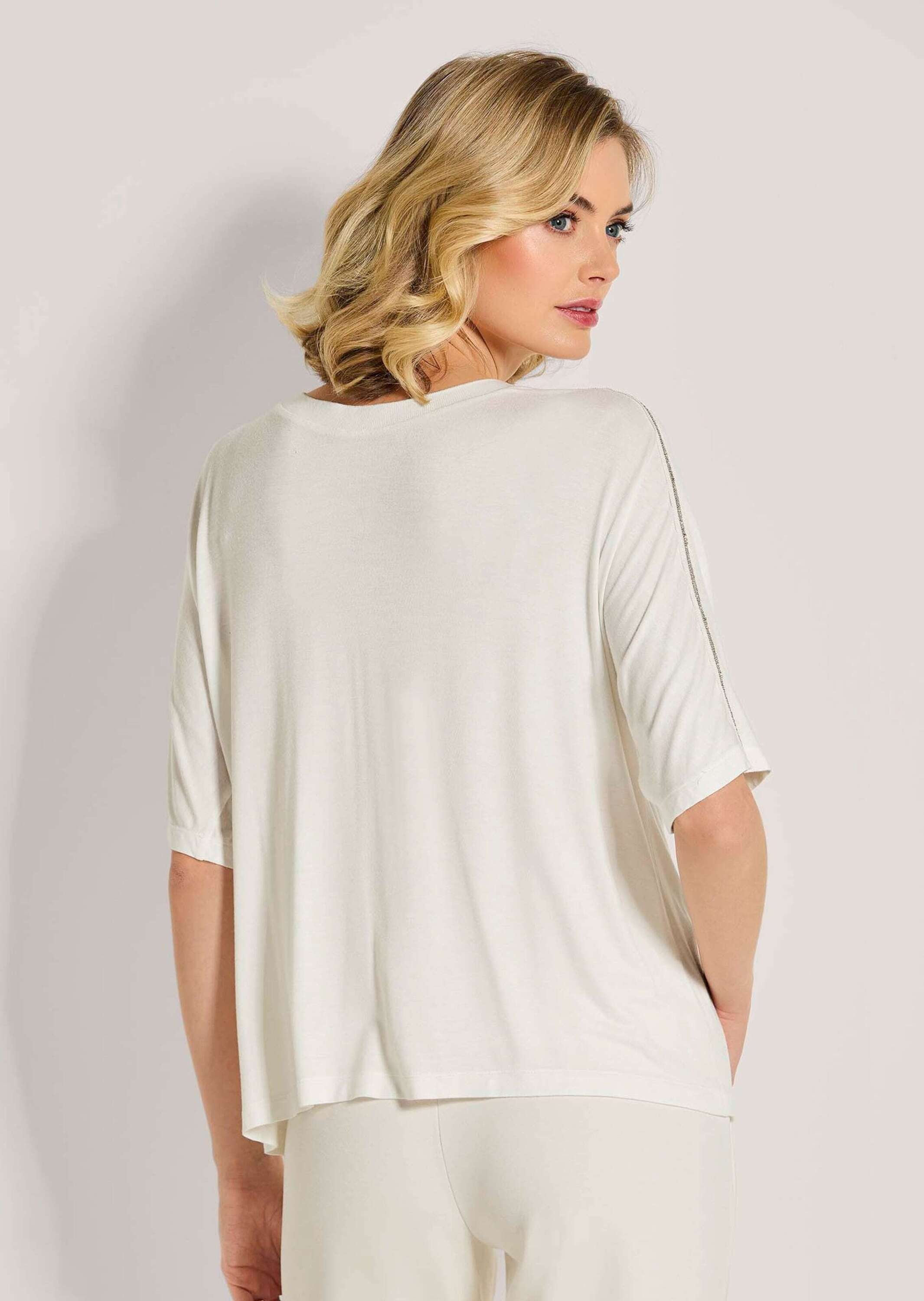 MADELEINE Kurzarmshirt »Shirt V-Shirt mit Strass-Akzenten«