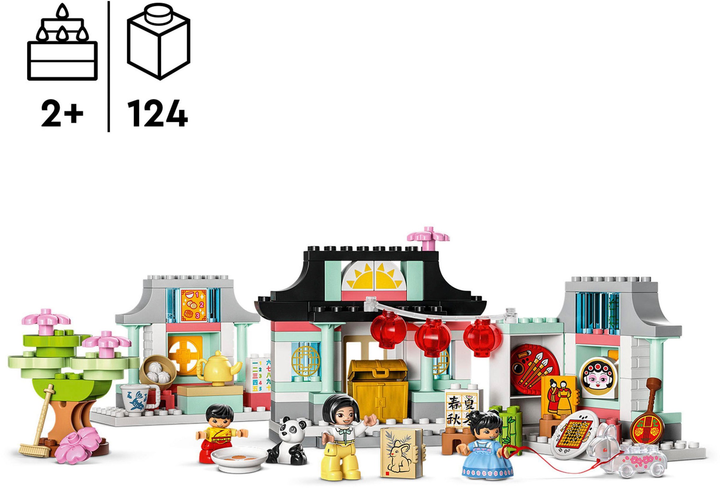 LEGO® Konstruktionsspielsteine »Lerne etwas über die chinesische Kultur (10411), LEGO® DUPLO Town«, (124 St.), Made in Europe