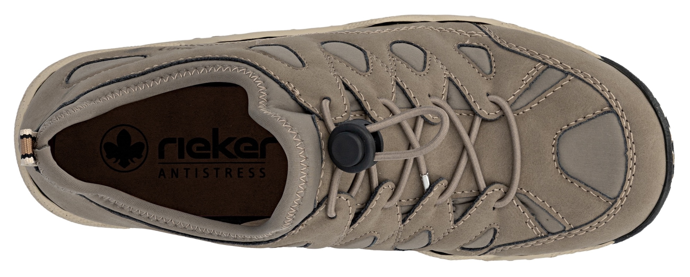 Rieker Slip-On Sneaker  Trekking Schuh, Freizeitschuh, Slipper mit Wechselfußbett