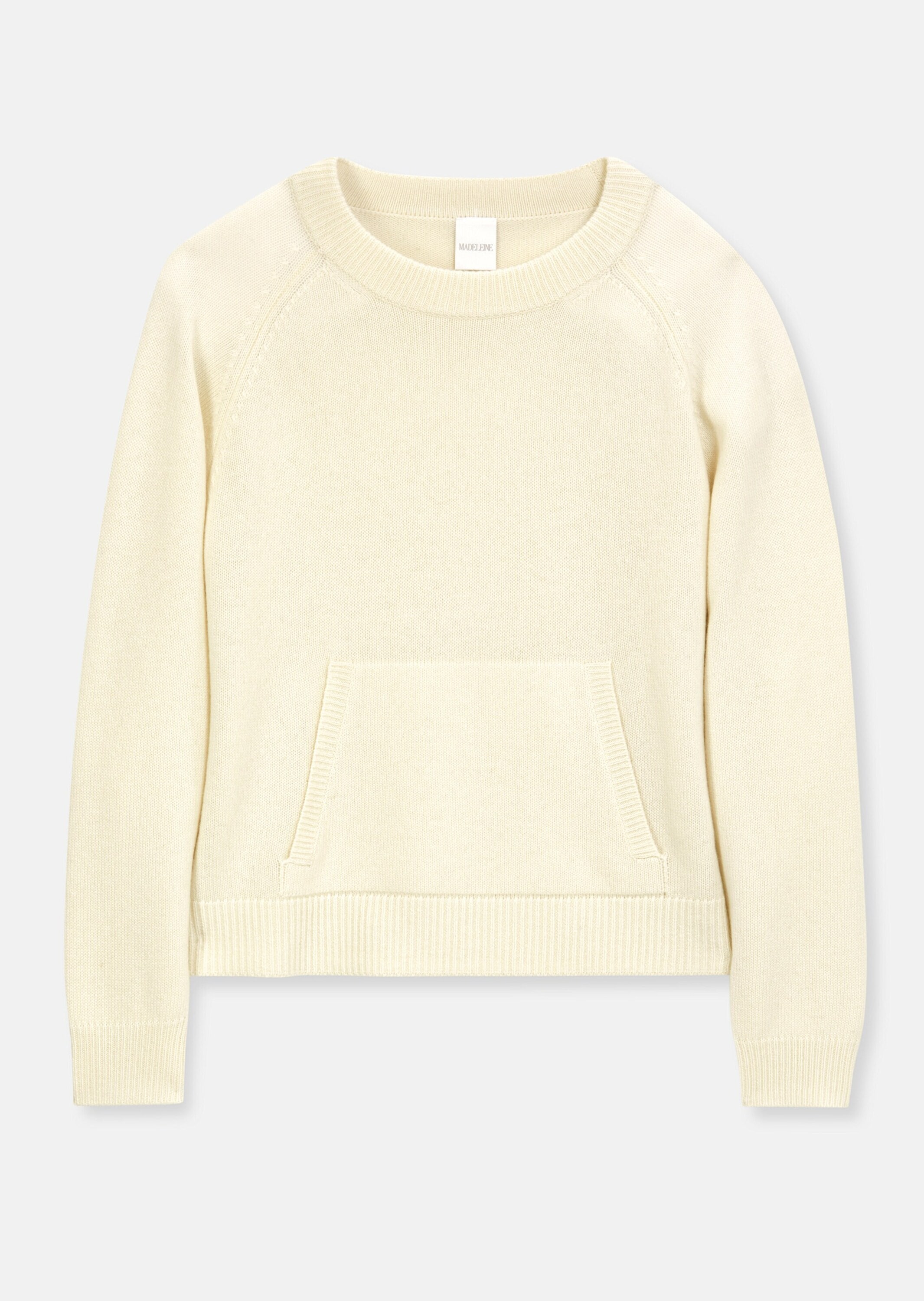 MADELEINE Longpullover »Pullover Rundhals-Pullover mit Känguru-Taschen«