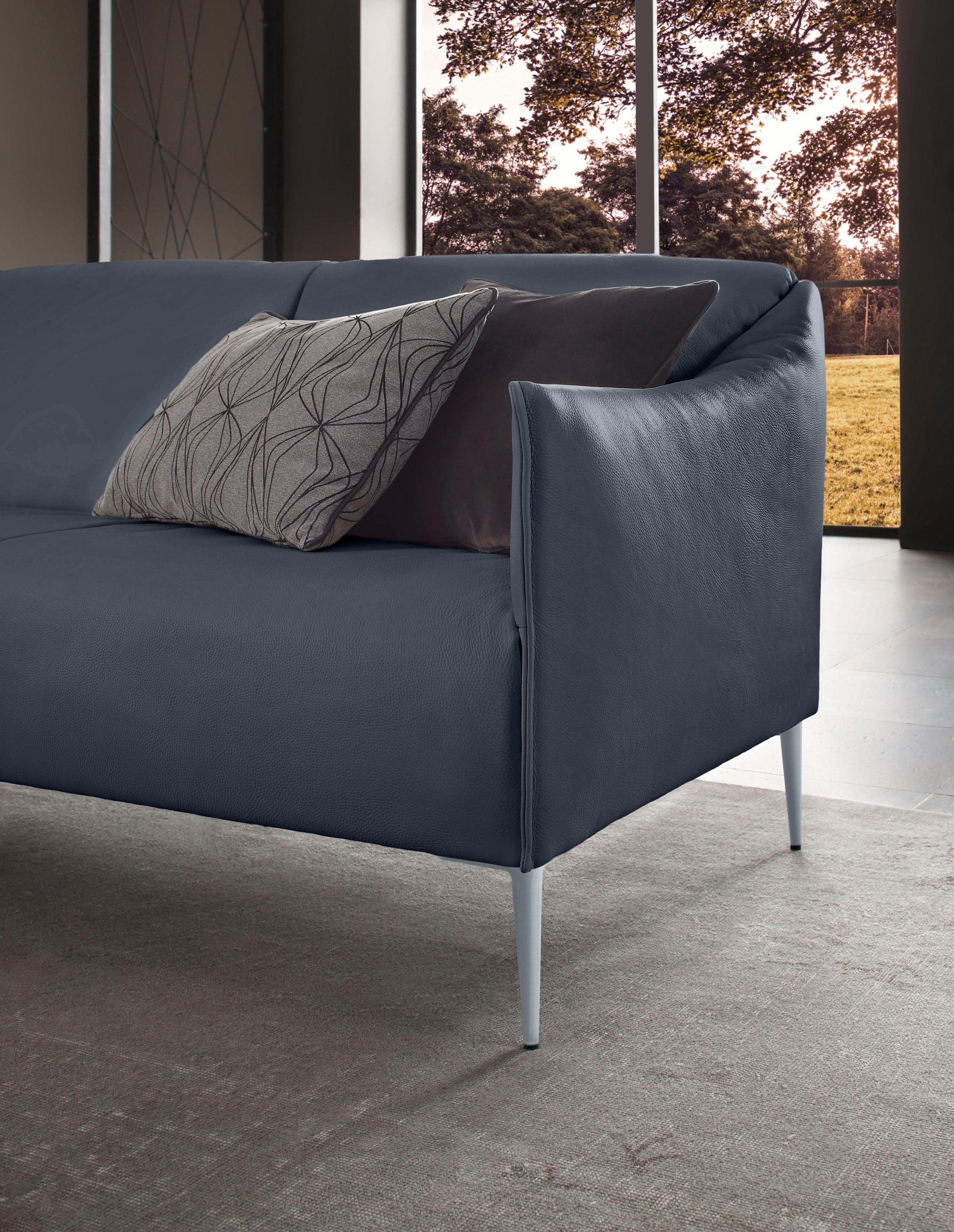 W.SCHILLIG 3-Sitzer »sally«, mit Metallfüßen in Silber matt, Breite 224 cm