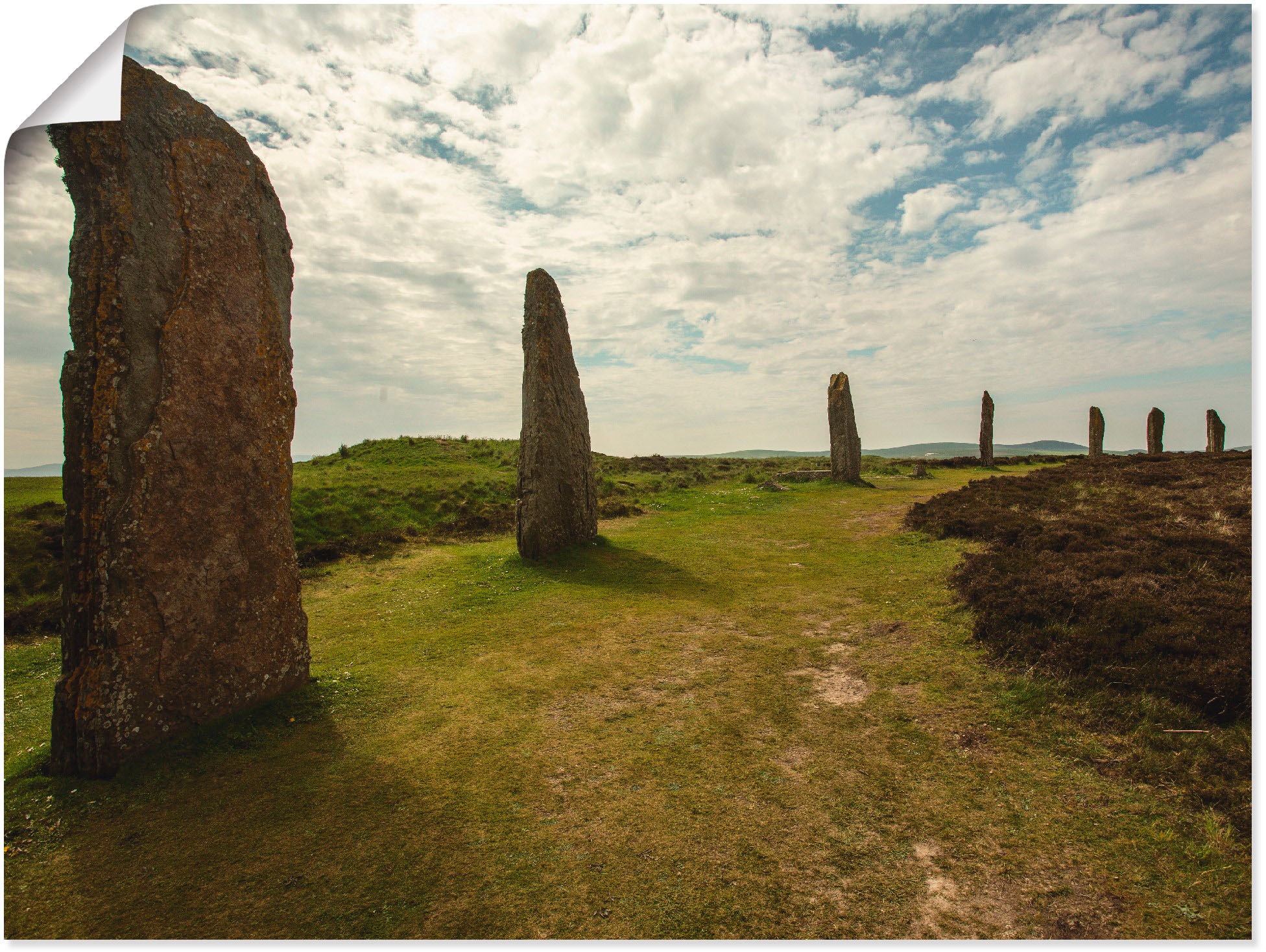 Artland Wandbild »Ring von Brodgar auf Orkney«, Felsen, (1 St.), in vielen Größen & Produktarten -Leinwandbild, Poster, Wandaufkleber / Wandtattoo auch für Badezimmer geeignet