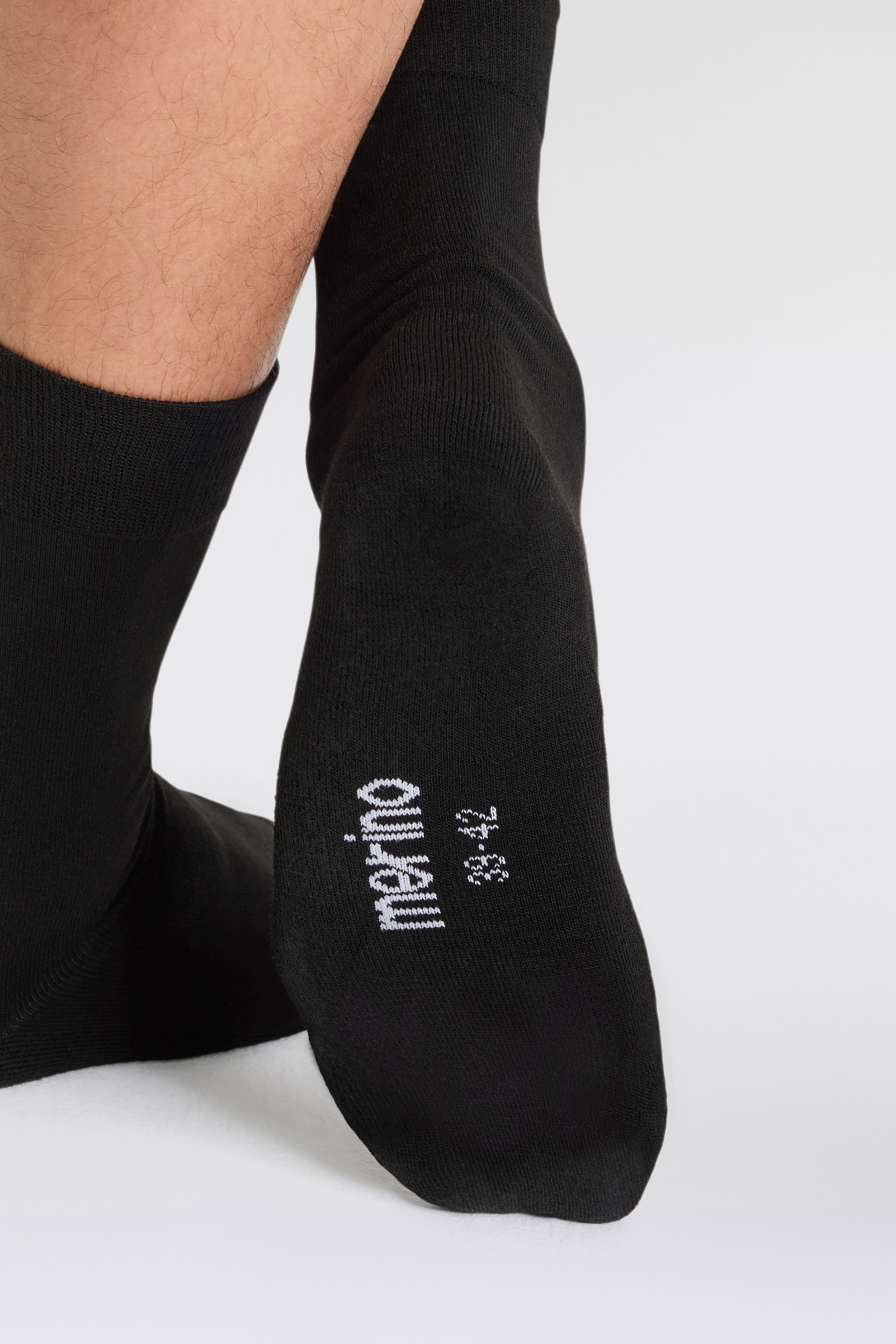 Apollo Basicsocken 3er Pack,  Unisex mit Stickerei und weichen Merinowoll-Anteil