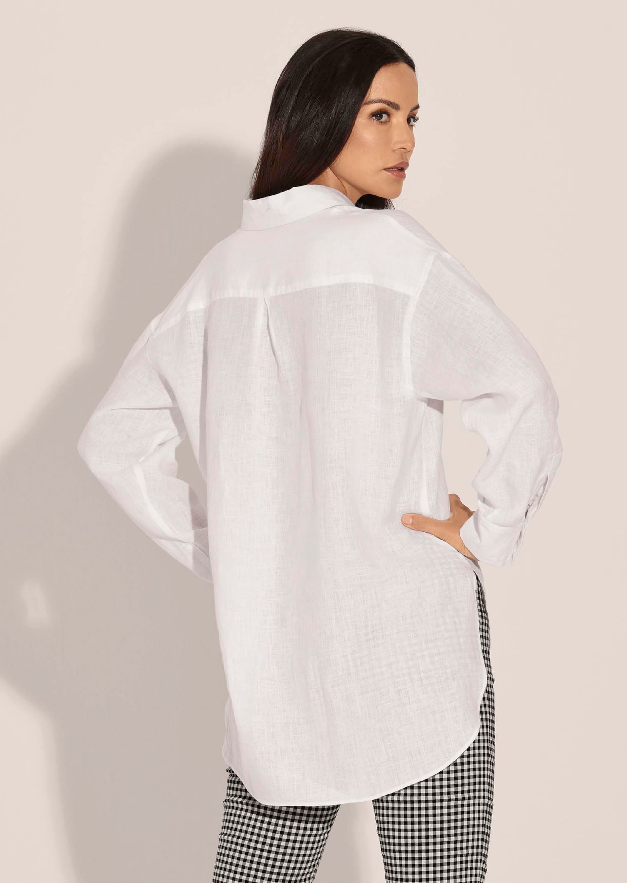 MADELEINE Hemdbluse »Hemd Leinenhemd im Oversize-Look«