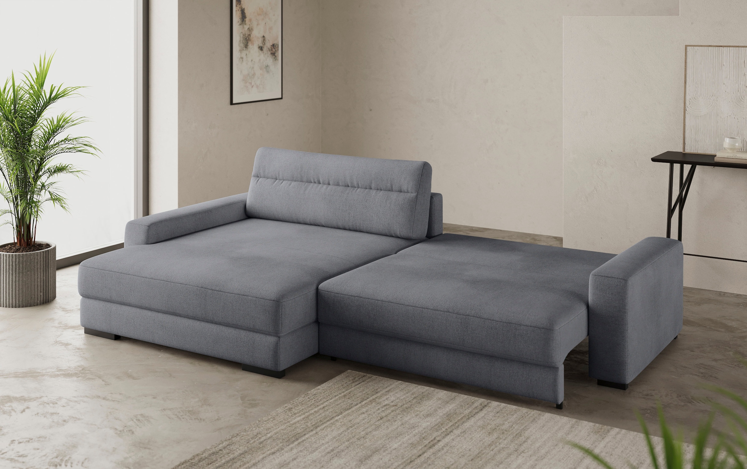 Mr. Couch Ecksofa »Marcello DuraFlex L-Form«, EasyBett, Bettkasten, Kaltschaumpolsterung, bis 140 kg belastbar