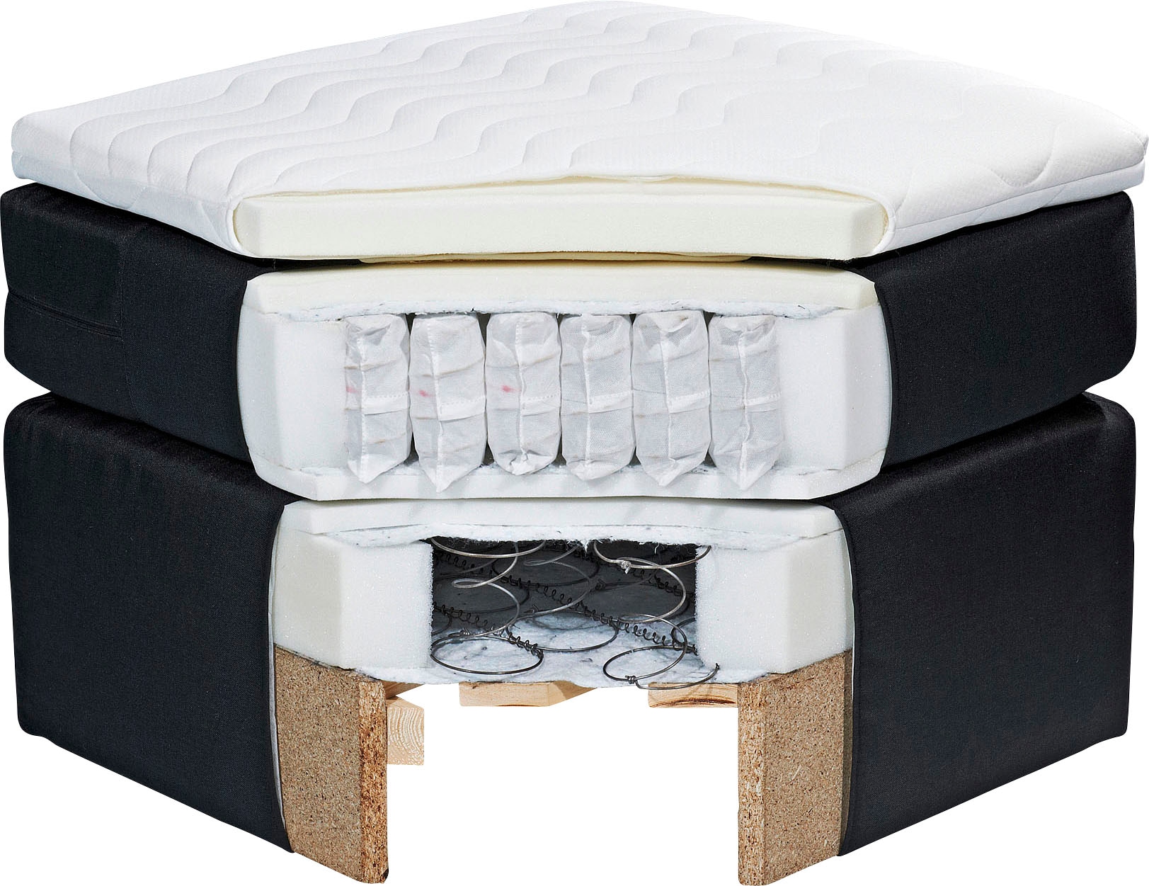 ED EXCITING DESIGN Boxspringbett »Luzern« inkl. Bettkasten