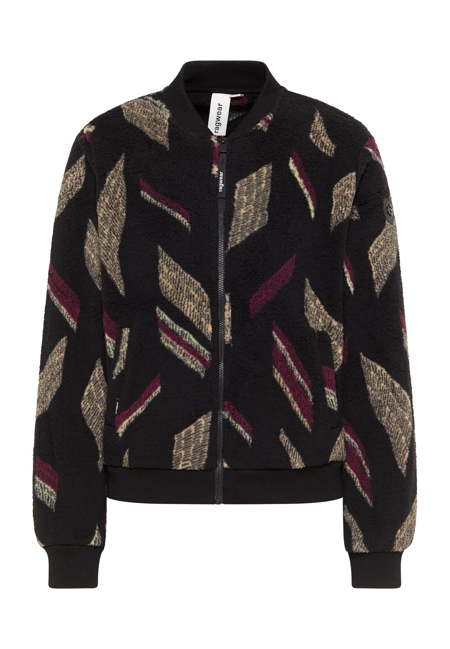 Ragwear Fleecejacke »CAIRRO PRINT« mit Reißverschluss, aus Kunstfaser und Fleece, Basic Passform