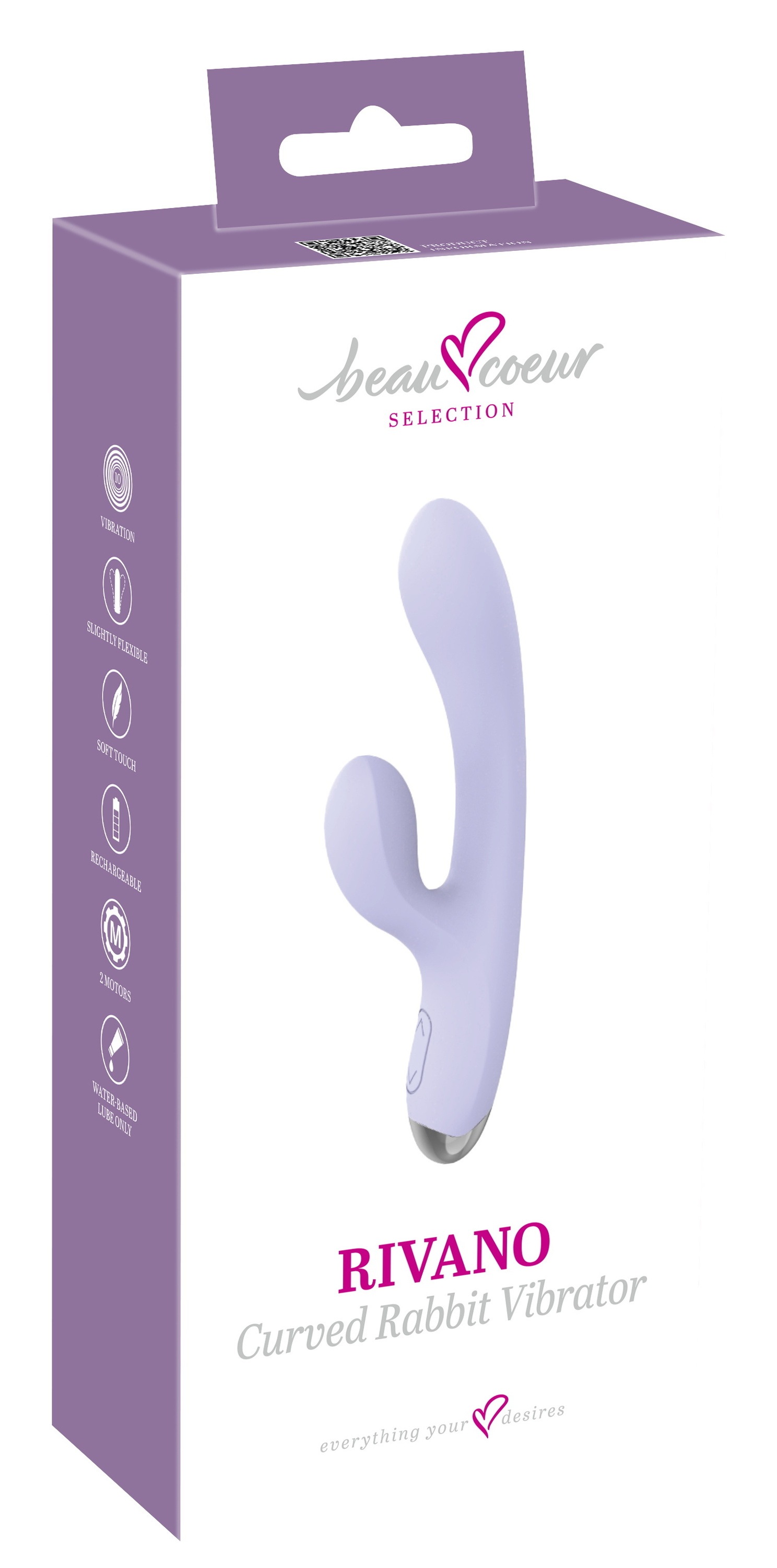 Beau Coeur Vibrator »Rabbitvibrator RIVANO Curved Rabbit Vibrator«