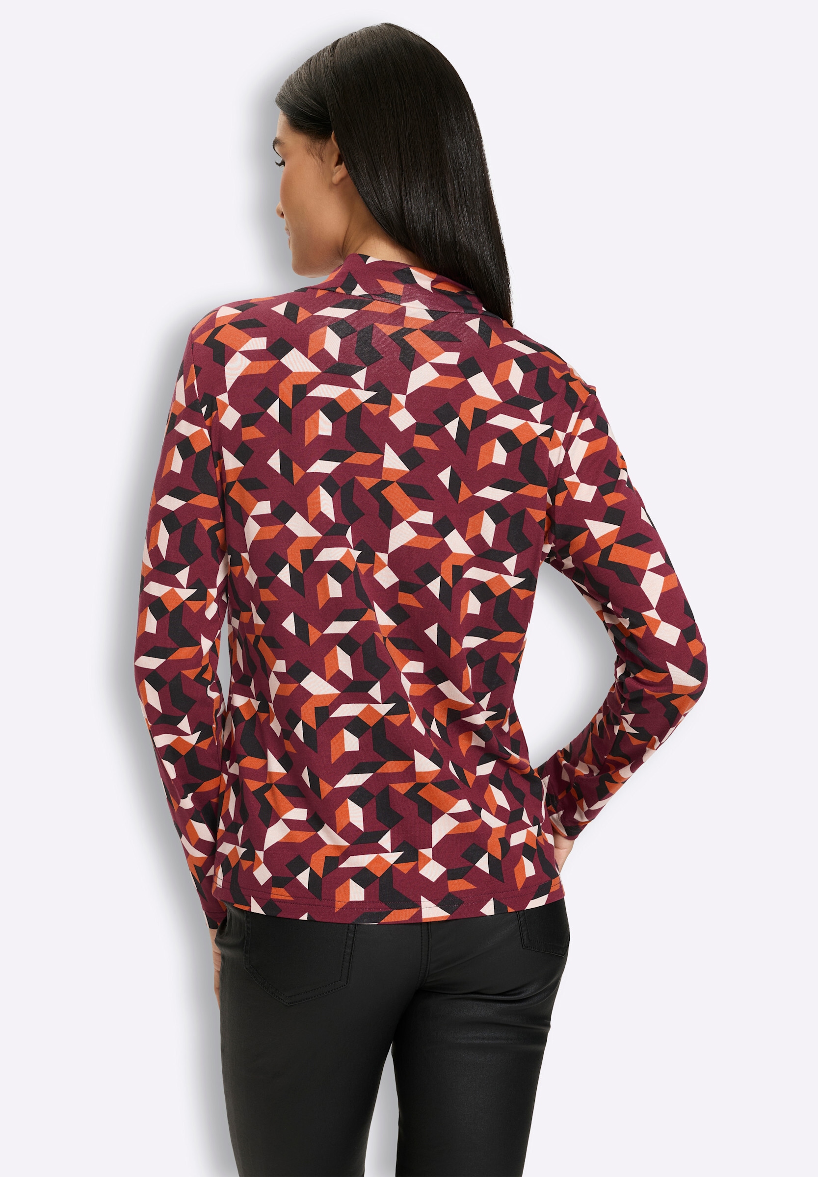 heine T-Shirt »Stehkragen-Shirt Stehkragenshirt mit Grafik-Print«