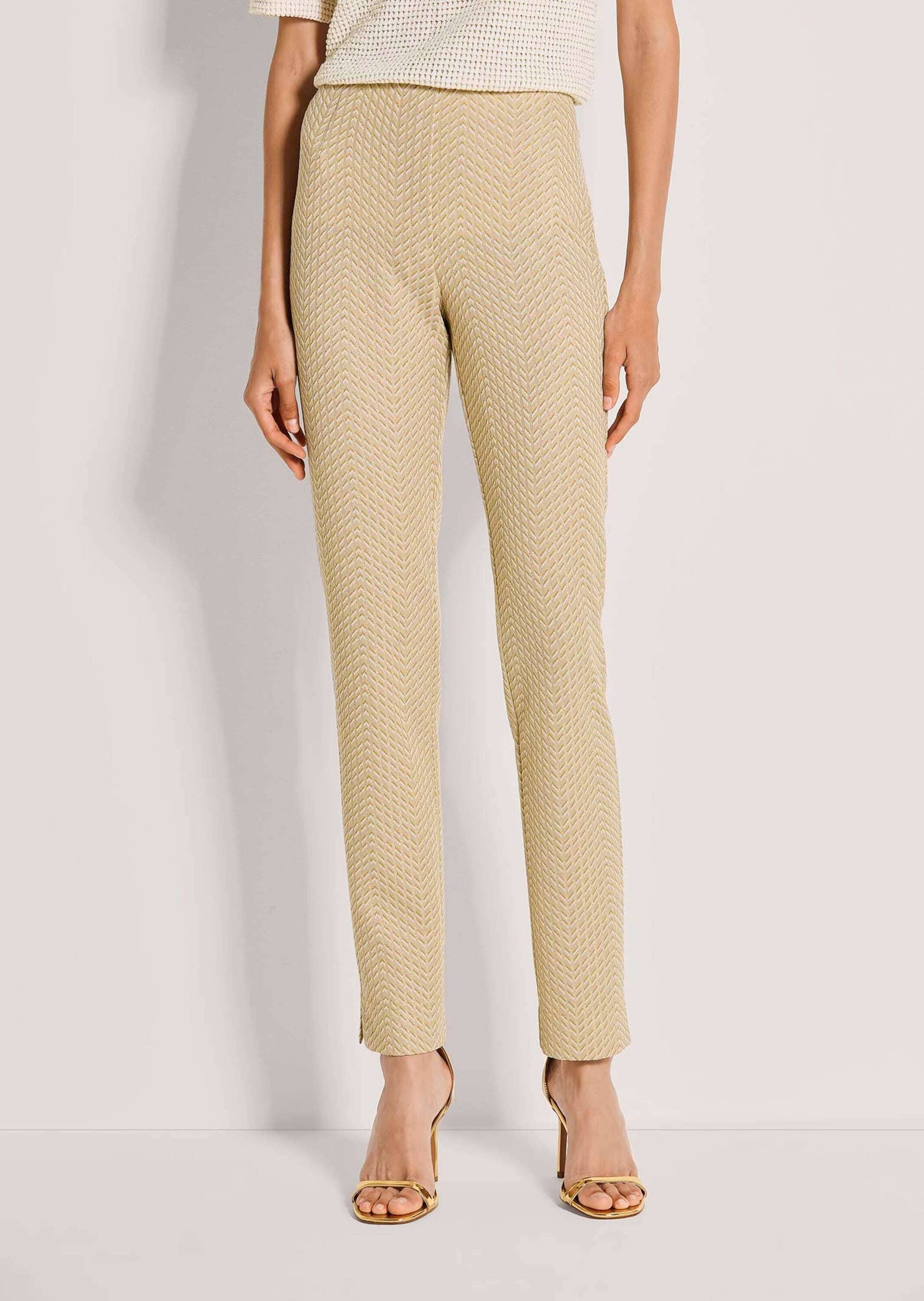 MADELEINE Jerseyhose »Jerseyhose Jacquardhose mit grafischem Muster«  Teilungsnaht