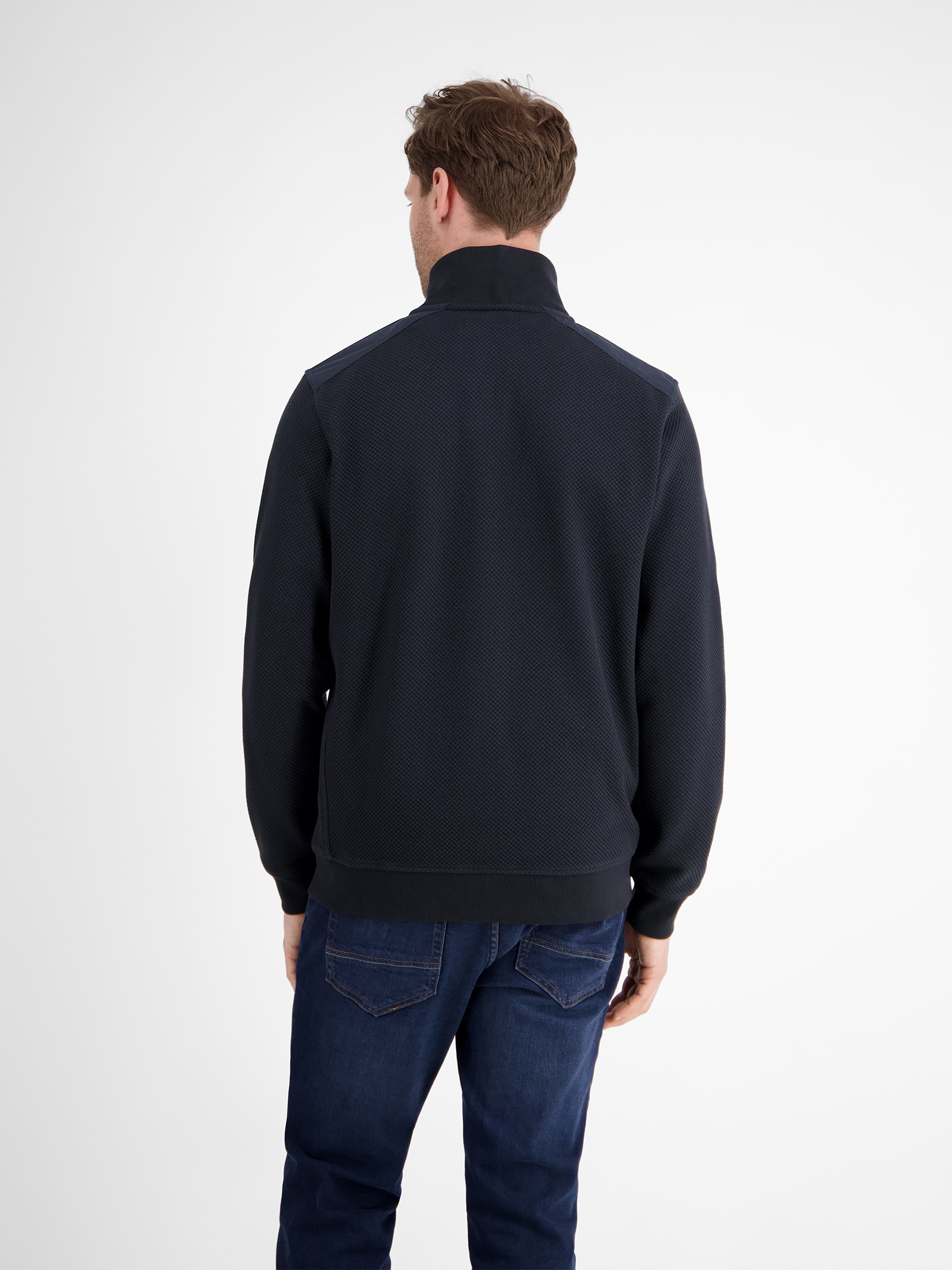 LERROS Sweatjacke, mit Stehkragen und Reißverschluss