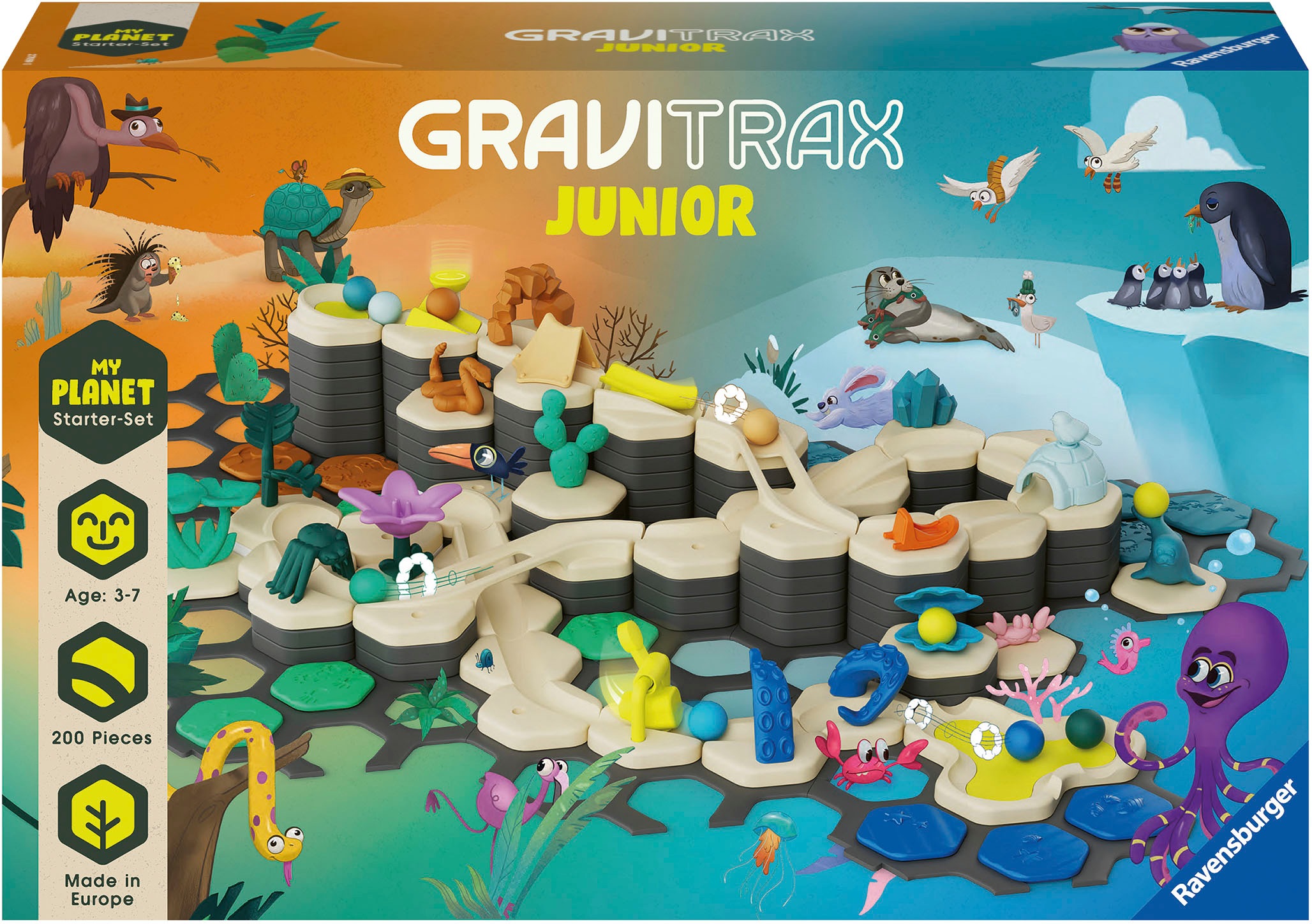 Kugelbahn-Bausatz »GraviTrax Junior Starter-Set XXL Planet«, Made in Europe; FSC® -...