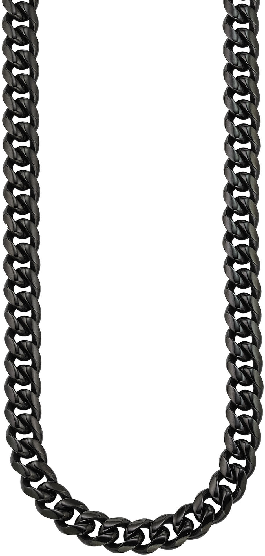 Bruno Banani Edelstahlkette »Schmuck Geschenk Halsschmuck Halskette« in schwarz, Größe Länge: 55 Breite: 7 mm