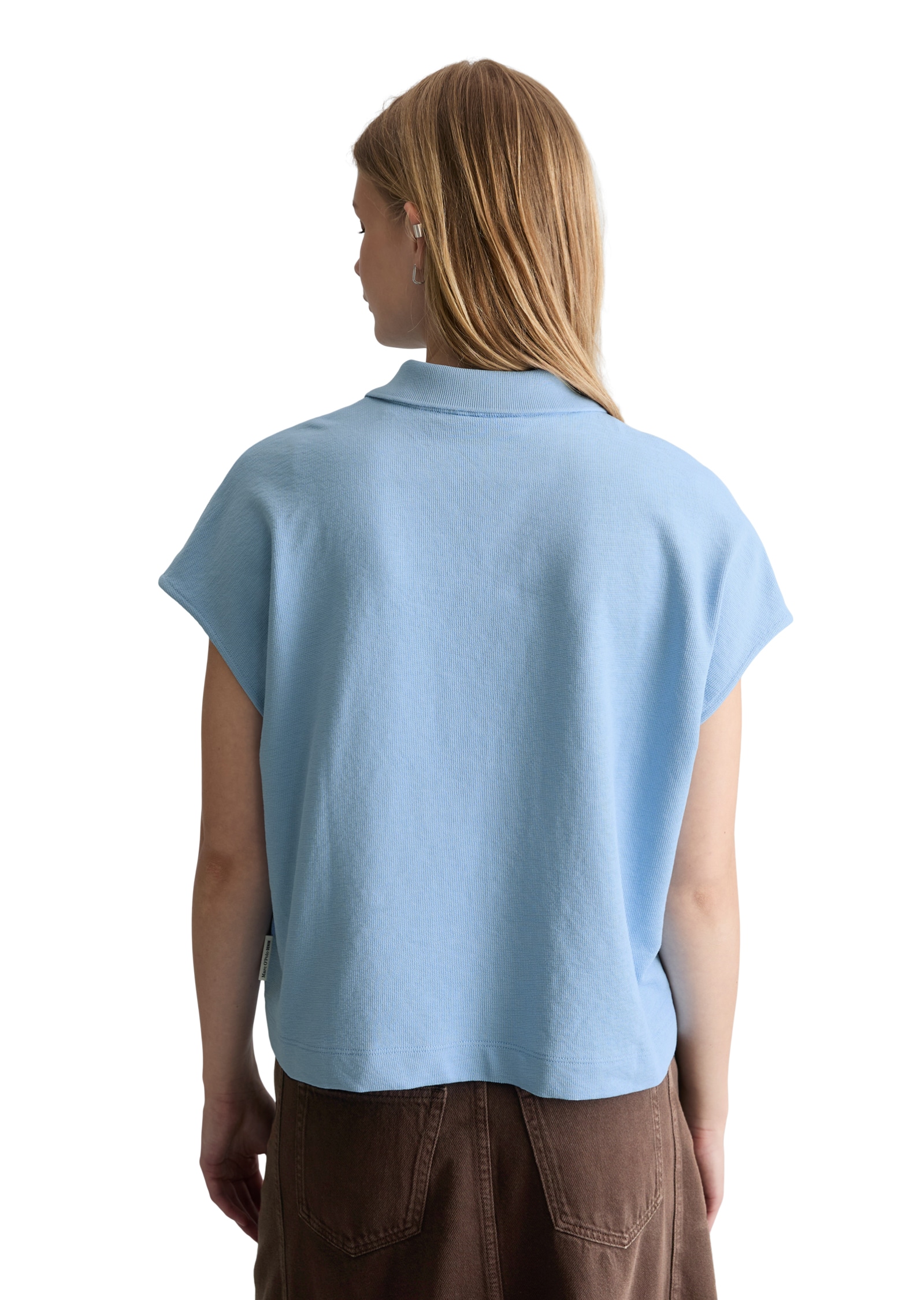 Marc O'Polo DENIM Poloshirt wide aus schwerem Single Jersey