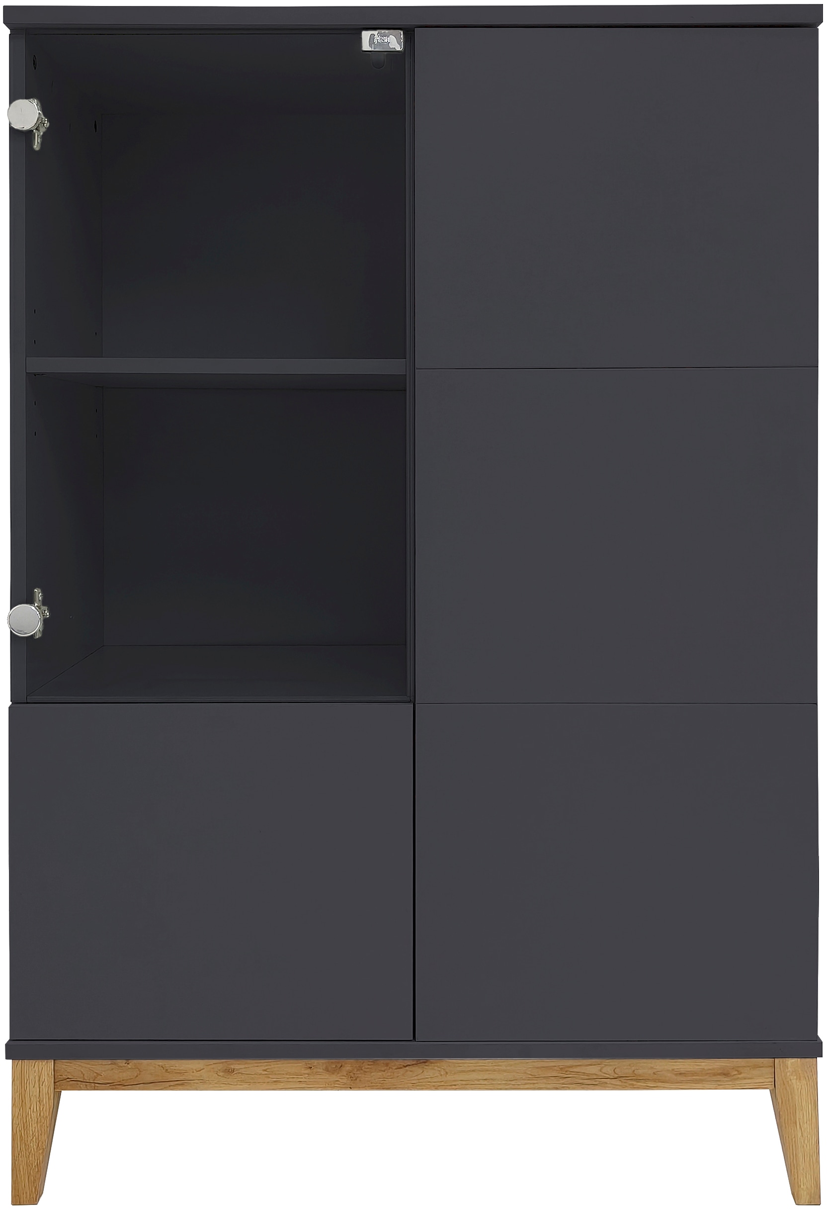 OTTO home Highboard »Maryd« Kommode, Midischrank, m. Glas- u. Holztüren, Einlegeböden, Breite 80cm